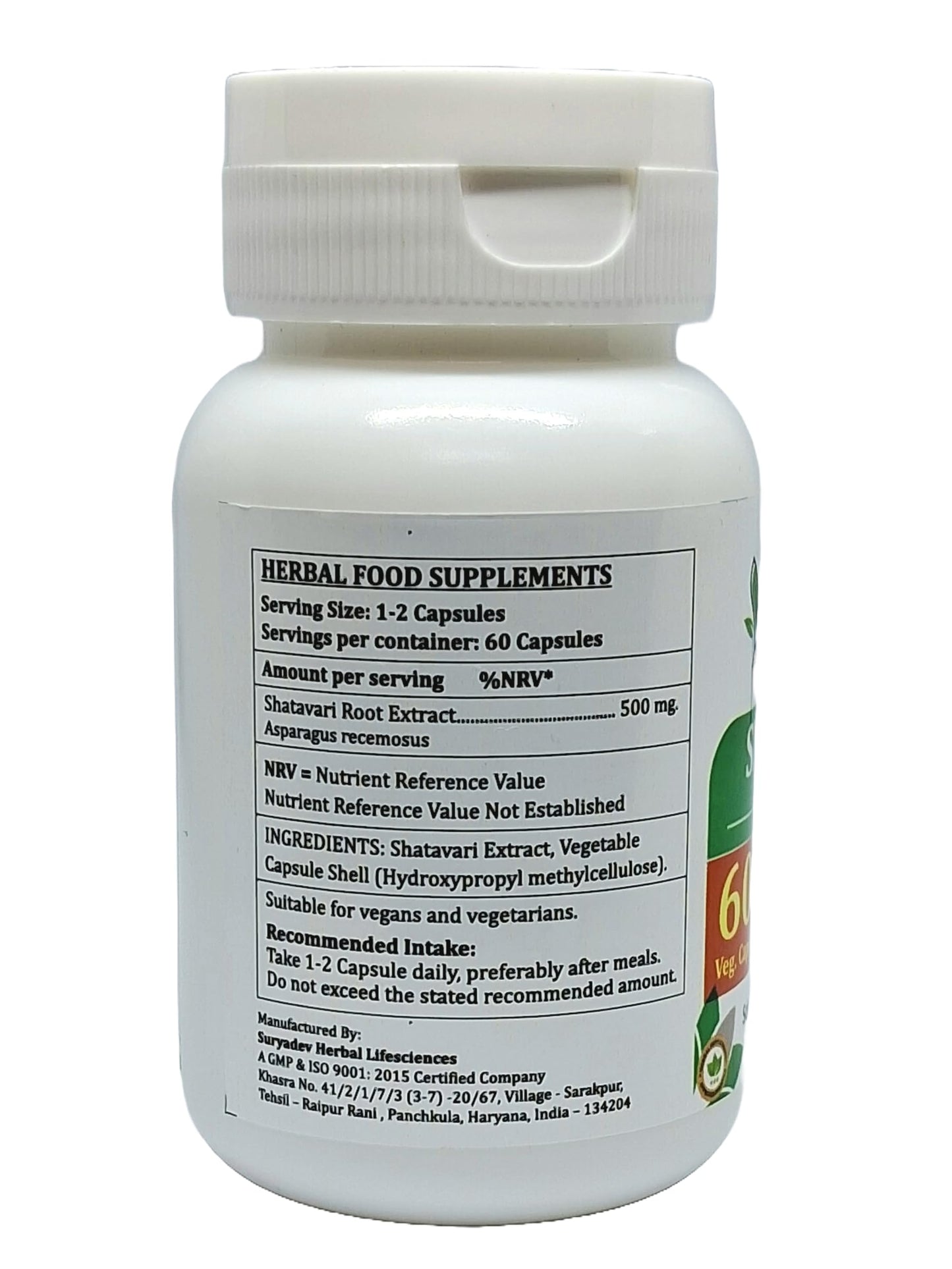 Satya Naturals Shatavari Forte Capsules 500 mg, 60 Veg Capsules