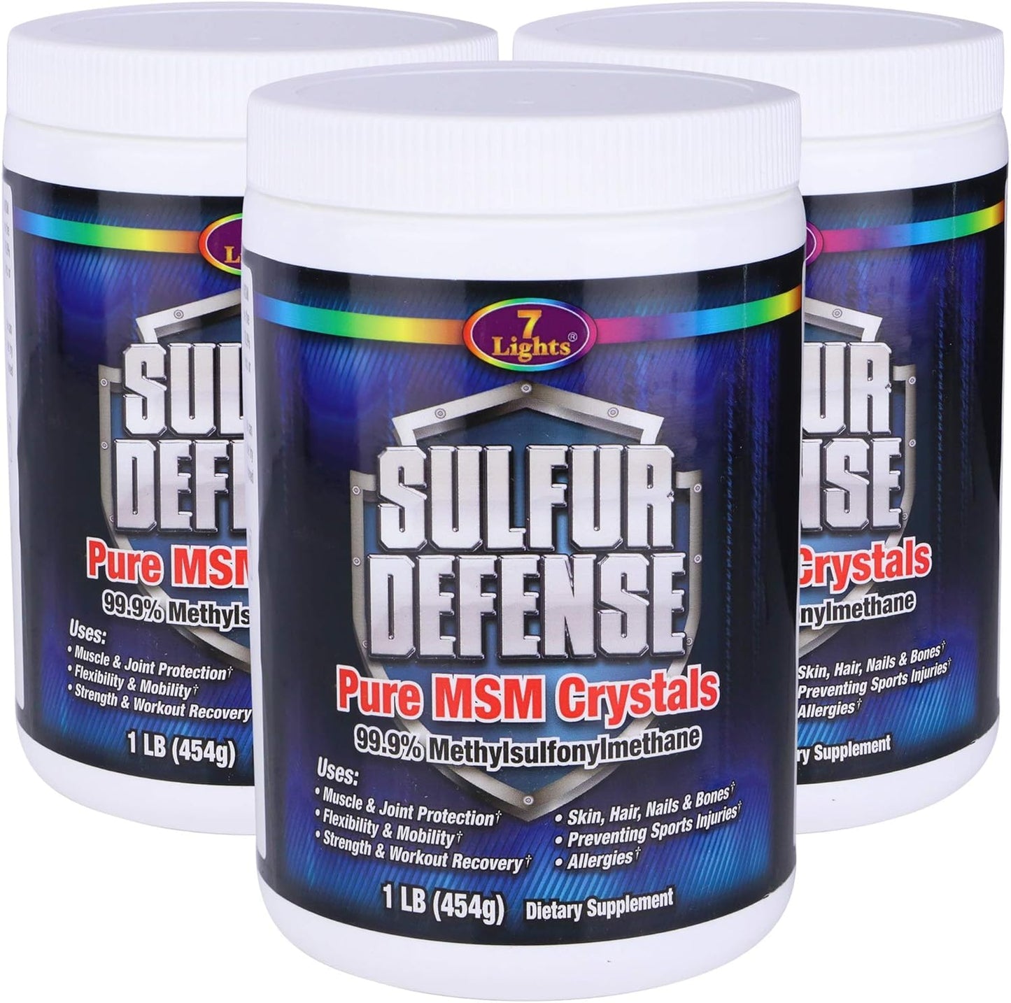 7 Lights Sulfur Defense Opti-MSM 99.9% Pure MSM Powder 48