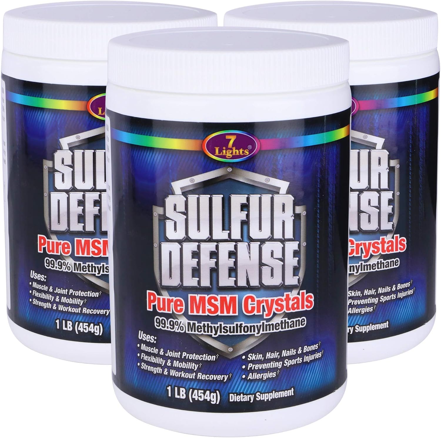 7 Lights Sulfur Defense Opti-MSM 99.9% Pure MSM Powder 48