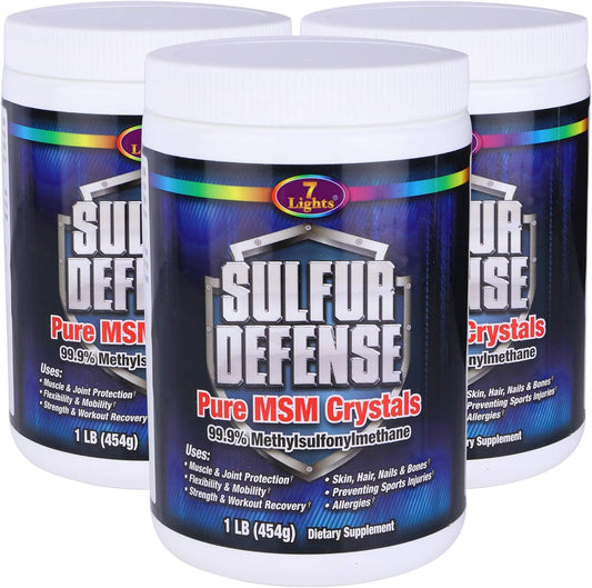 7 Lights Sulfur Defense Opti-MSM 99.9% Pure MSM Powder 48