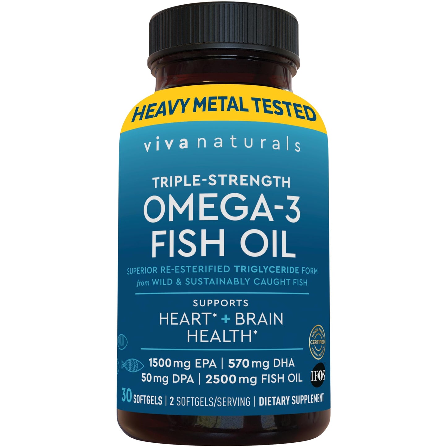 Viva Naturals Omega-3 Fish Oil Softgels 30