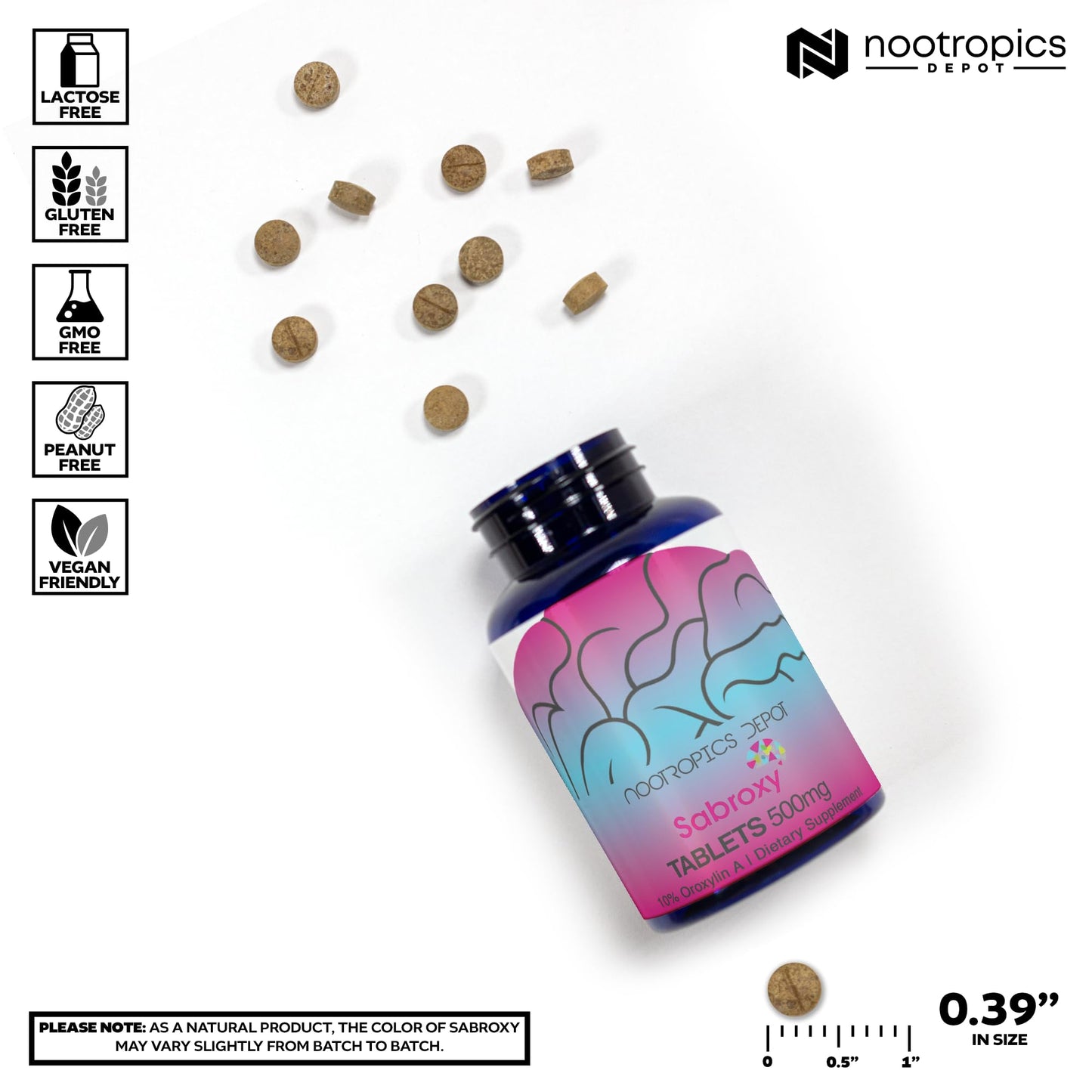 Nootropics Depot Sabroxy Tablets 500mg, 30 Count