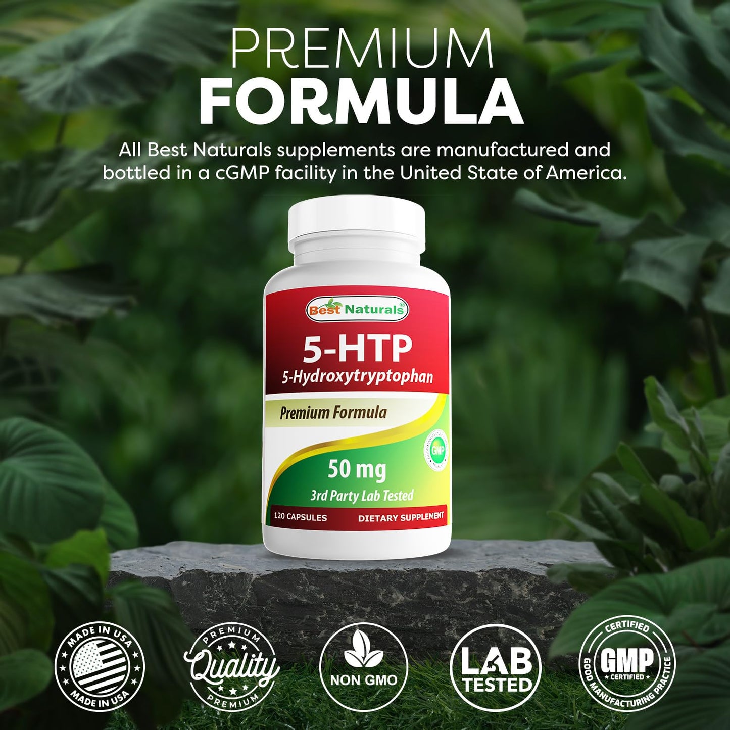 Best Naturals 5-HTP 50 mg Capsules 120 Capsules