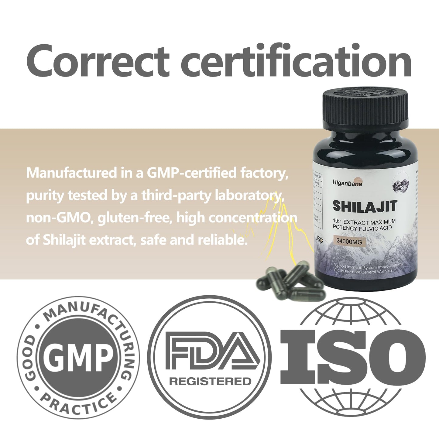 Higanbana Himalayan Shilajit Pro Max Capsule, 60 Capsules