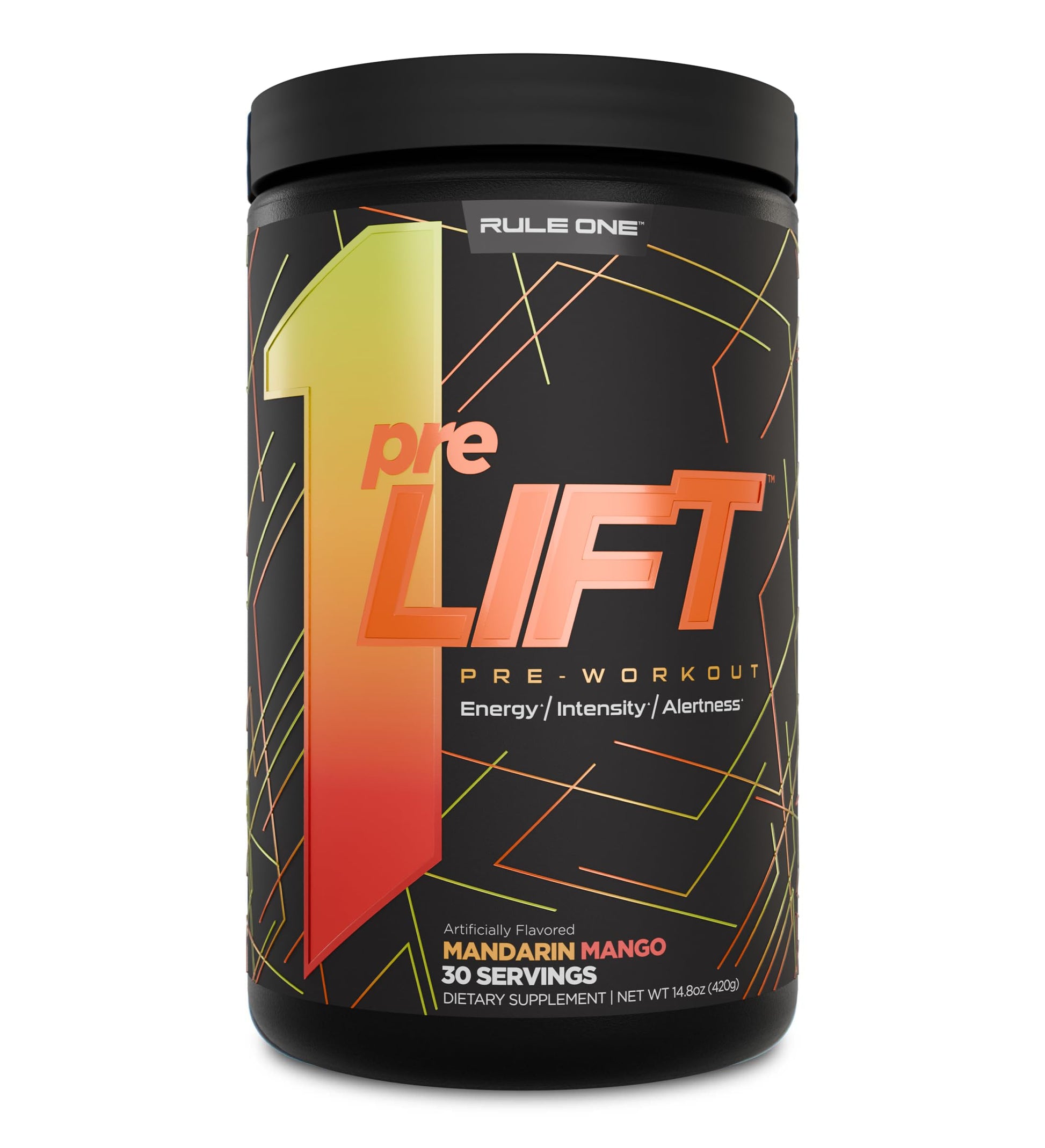 Rule 1 Proteins preLIFT Pre-Workout Powder, 15 Ounce