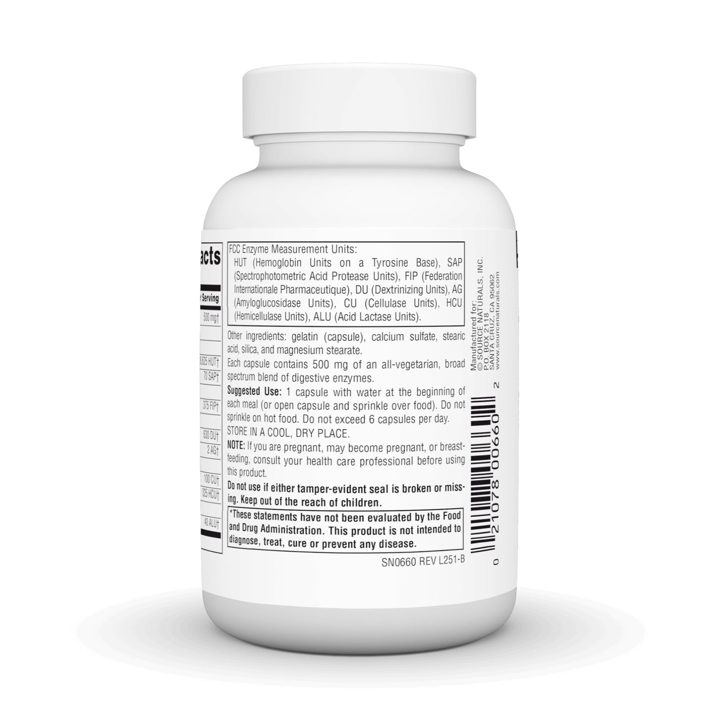 Source Naturals Daily Essential Enzymes 500 mg Capsules, 120 Count