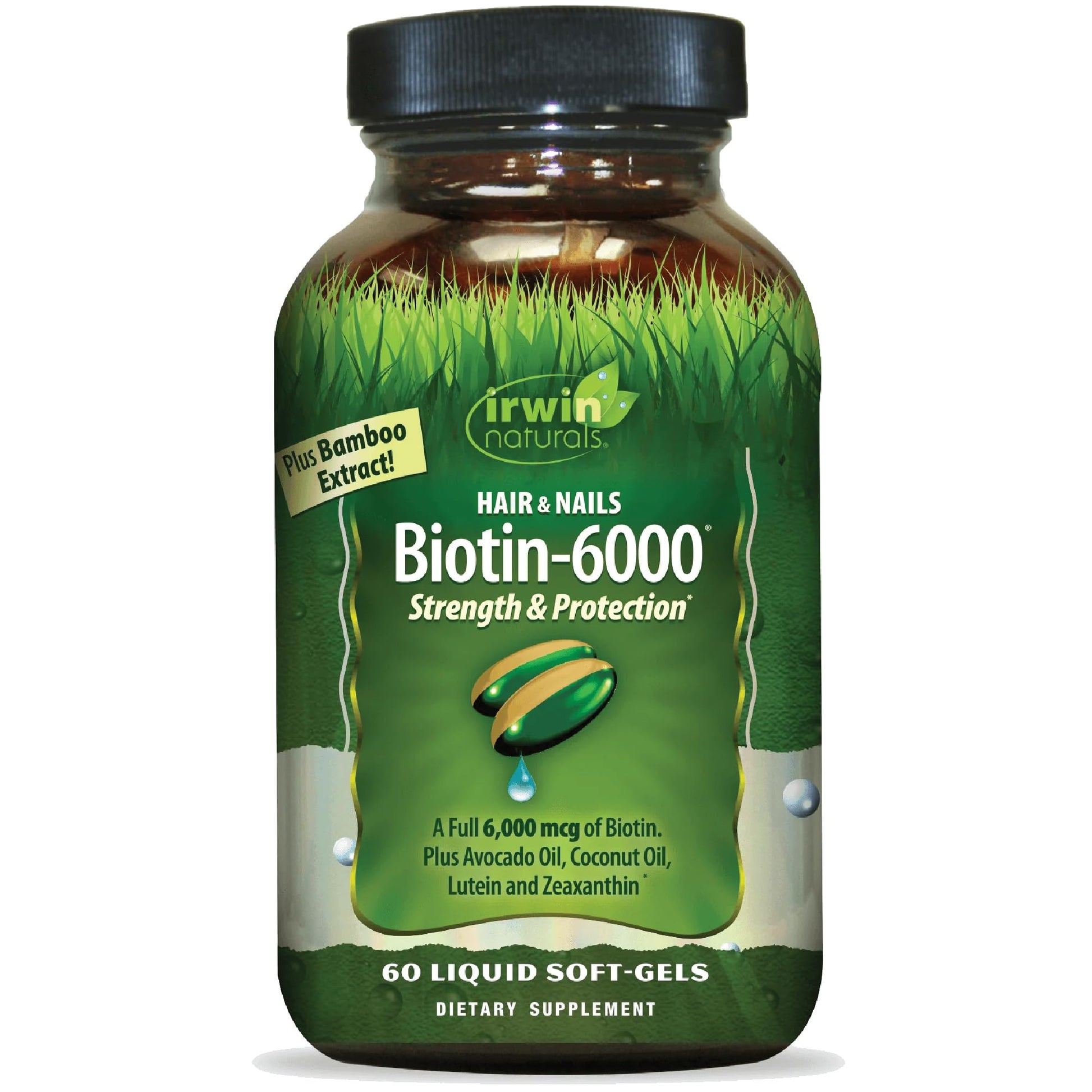 Irwin Naturals Biotin-6000 Hair Skin & Nail Support Formula Softgels 60