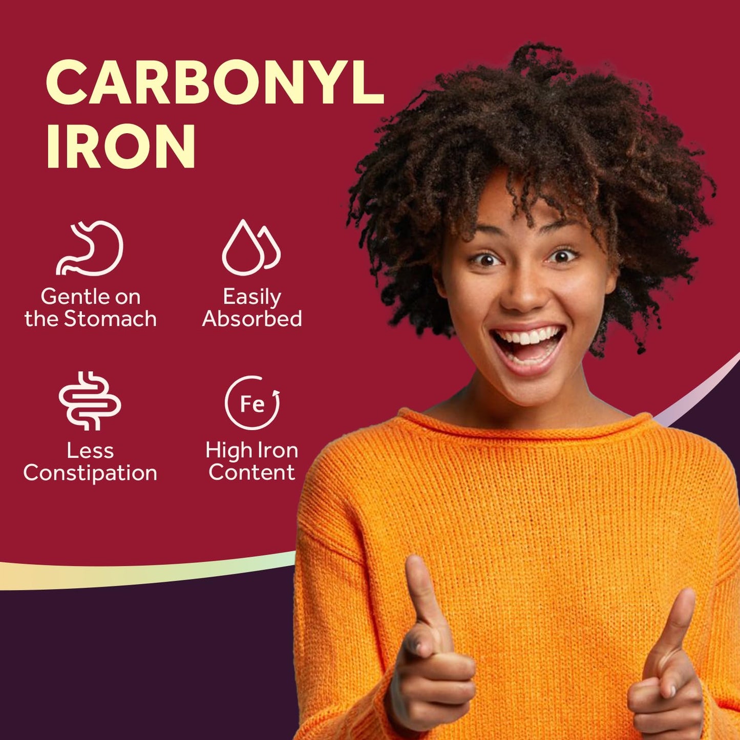 Doctor's Recipes Iron Supplement 65 mg with Vitamin C - Maximized Absorption & Stomach Friendly Iron Pills for Red Blood Cells Formation, Heart, Brain & Immunity Health - Vegan Non-GMO Tablets, 30 Count