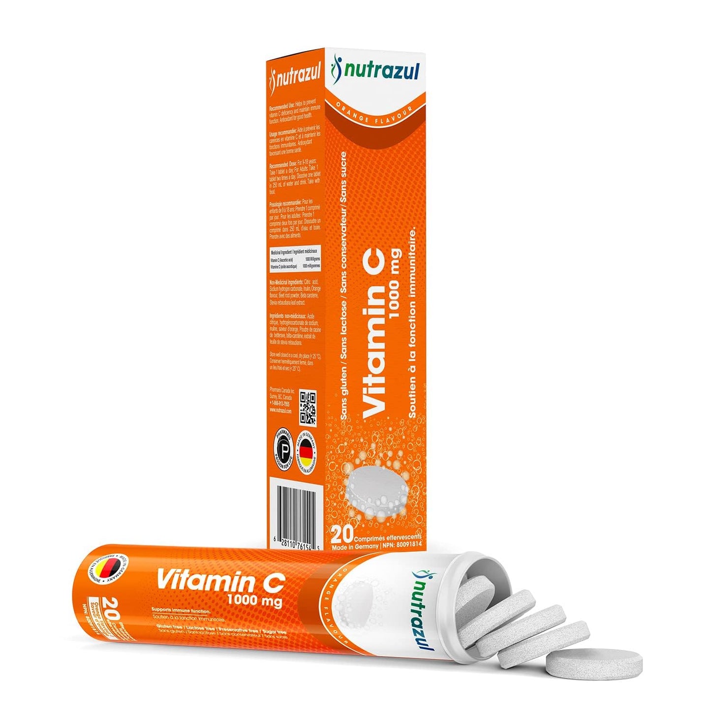 Nutrazul Vitamin C 1000mg Effervescent Tablets, 60 Tablets