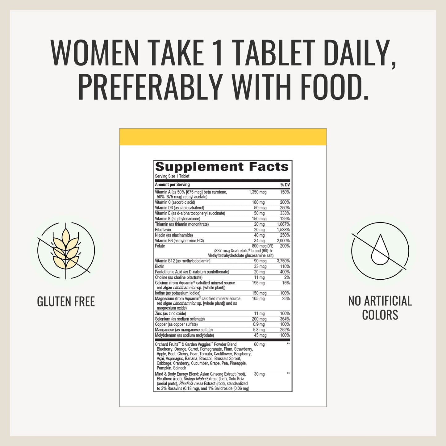 Nature's Way Alive! Once Daily 50+ Multivitamin, 60 Tablets