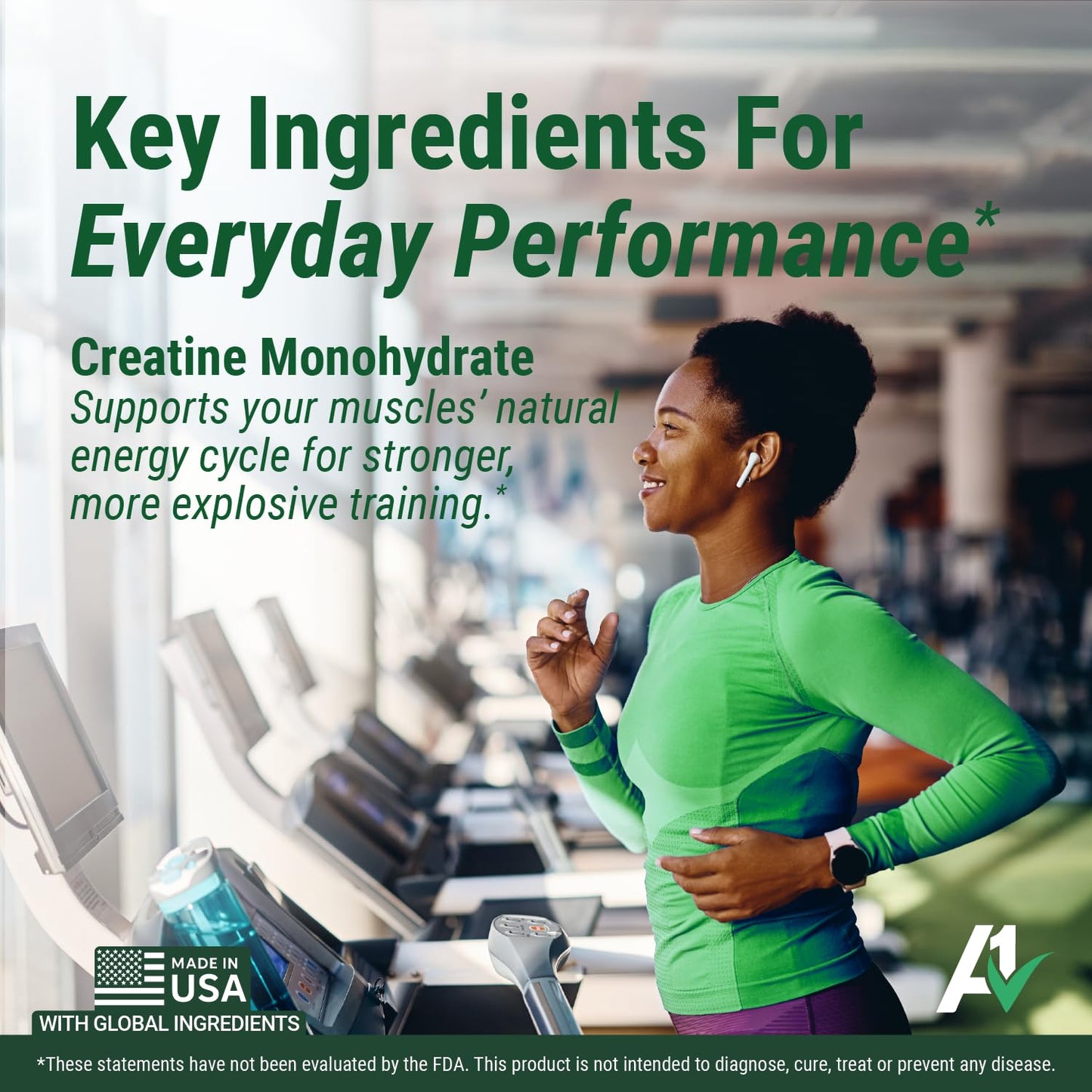 A1Vitality Creatine Monohydrate Gummies, 80 Count