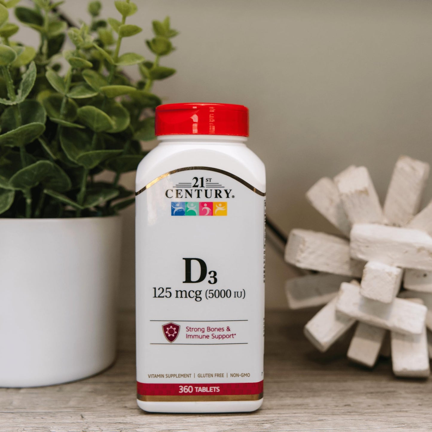 21st Century Vitamin D3 5000 IU Tablet, 360 Count