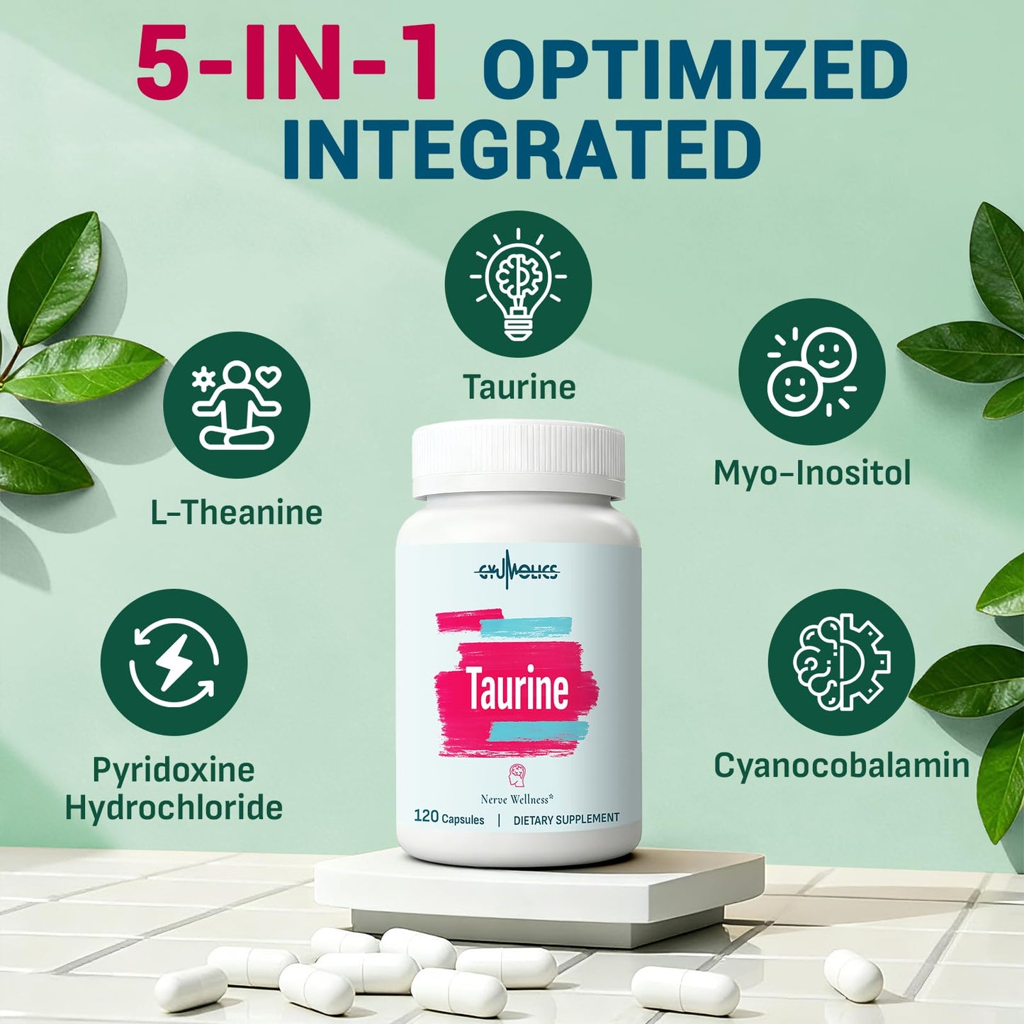 Gyumolics Taurine 2000mg Capsules, 240 Capsules