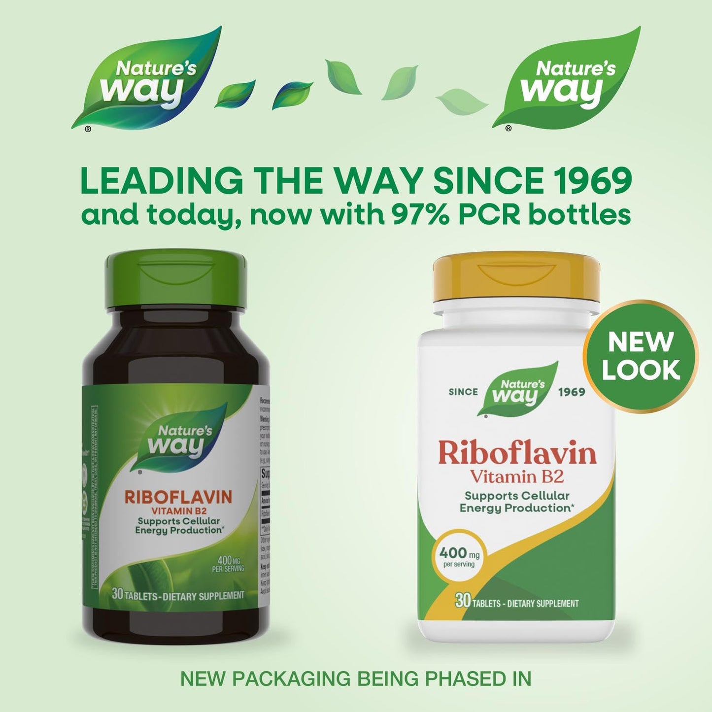 Nature's Way Riboflavin Vitamin B2 400 mg Tablet, 30 Tablets