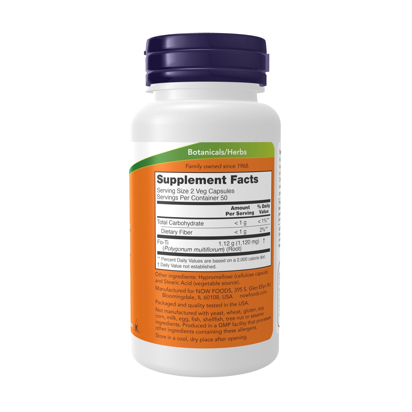 NOW Foods Fo-Ti (Polygonum multiflorum) 560 mg Ho Shou Wu Herbal Supplement Capsules, 100 Veg Capsules