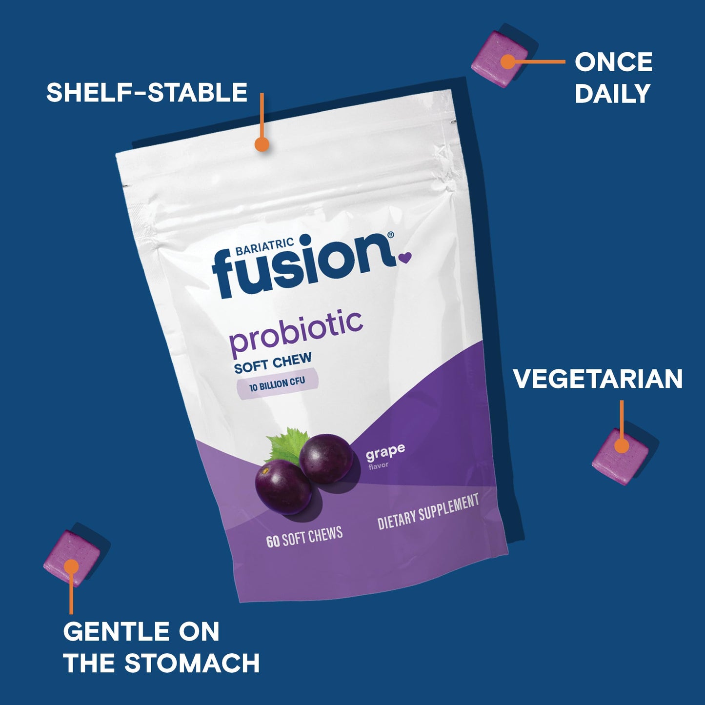 Bariatric Fusion Probiotic Soft Chews 60 Count