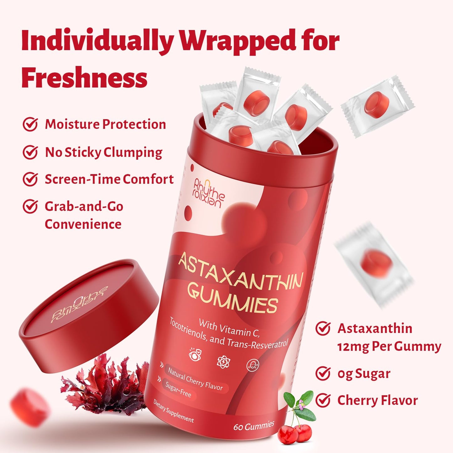 RHYTHE ROLIXIAN Astaxanthin Gummies 120 Count