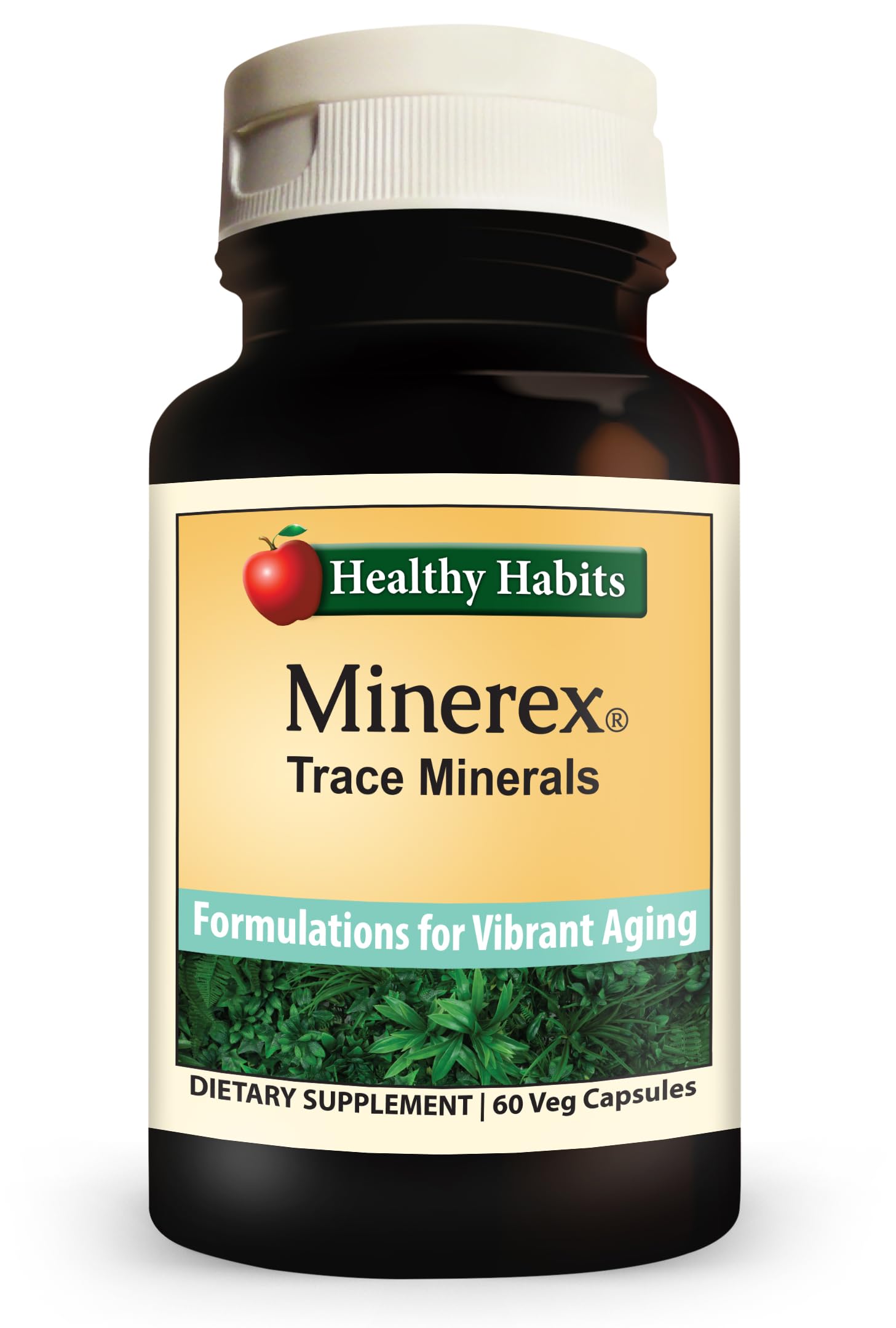 Healthy Habits MINEREX High Potency Complete Mineral Supplement with Sentramin Plant and Sea Bed Minerals derived from Senonian Vegetate 60 Capsules