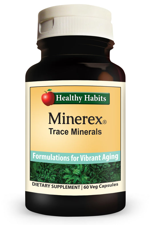Healthy Habits MINEREX High Potency Complete Mineral Supplement with Sentramin Plant and Sea Bed Minerals derived from Senonian Vegetate 60 Capsules