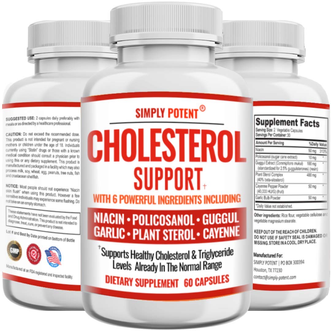 Simply Potent Cholesterol Supplement Capsules, 60 Capsules