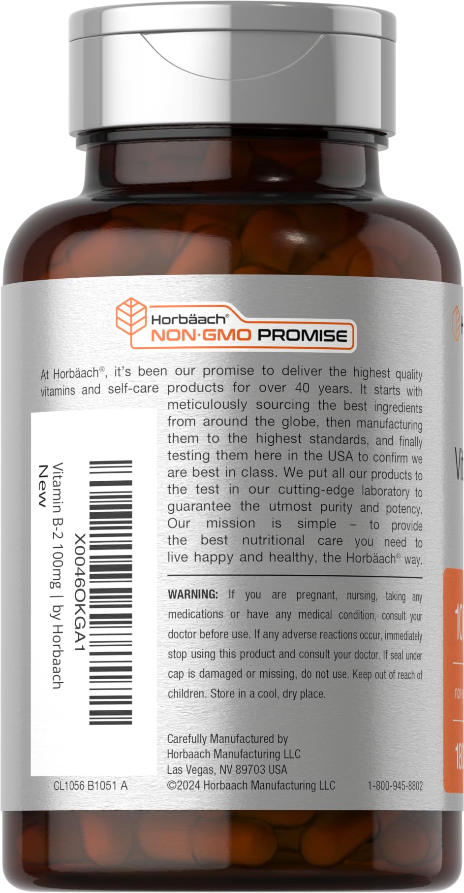 Horbäach Vitamin B2 100mg Tablet 180 Tablets