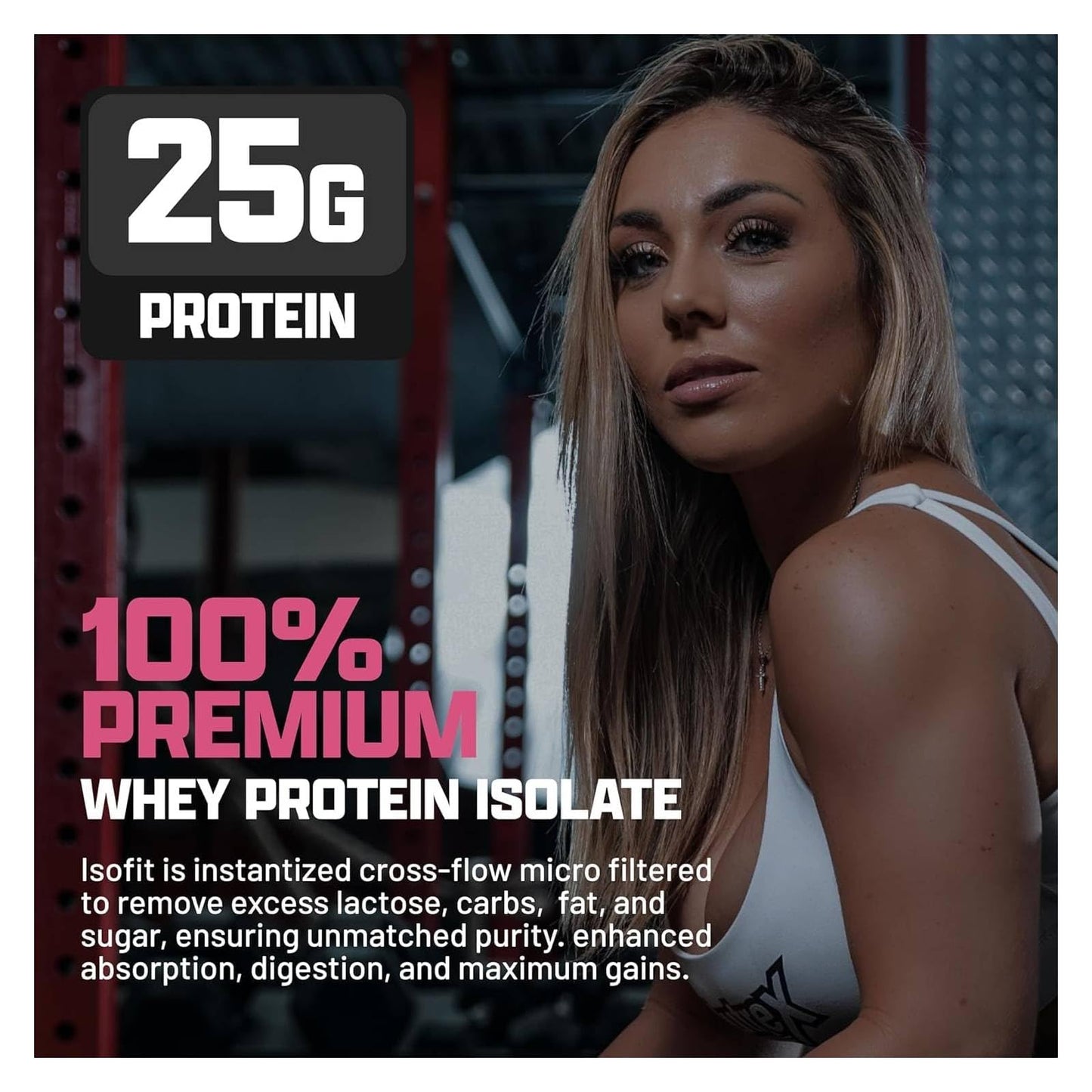 Nutrex Research IsoFit Whey Protein Powder Instantized 100% Whey Protein Isolate, 30 Servings
