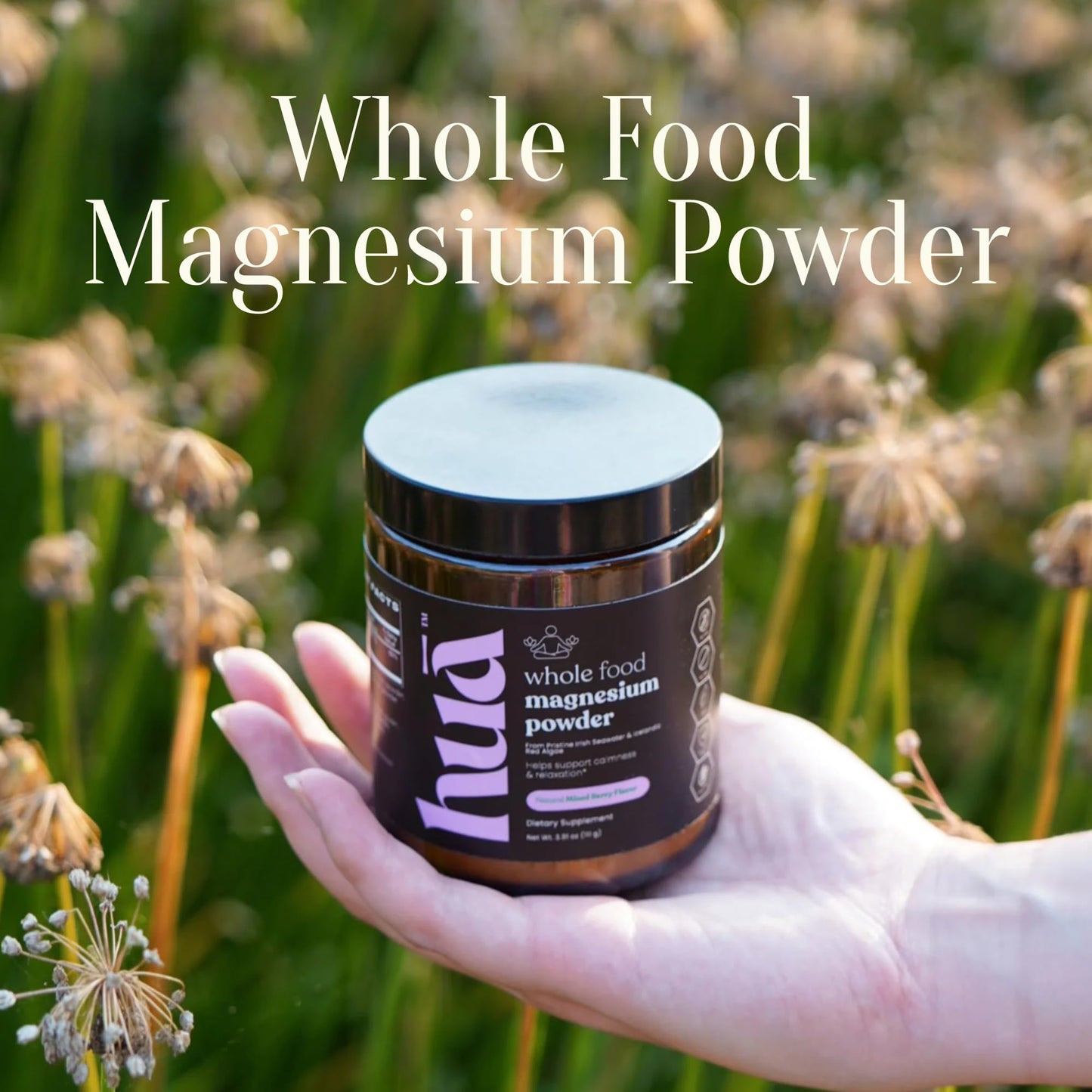 HUA Wellness Whole Food Magnesium Powder, 4 Oz