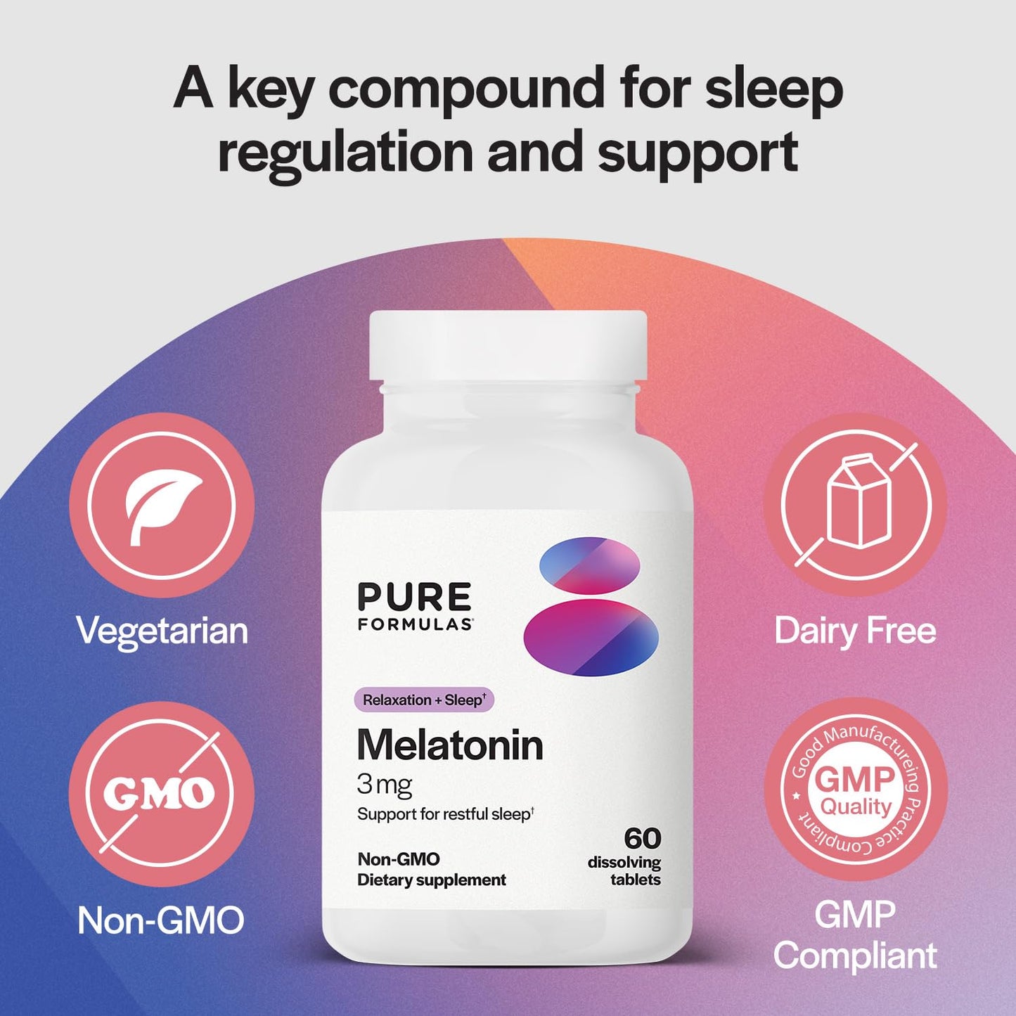 PureFormulas Melatonin 3 mg Tablet, 60 Tablets