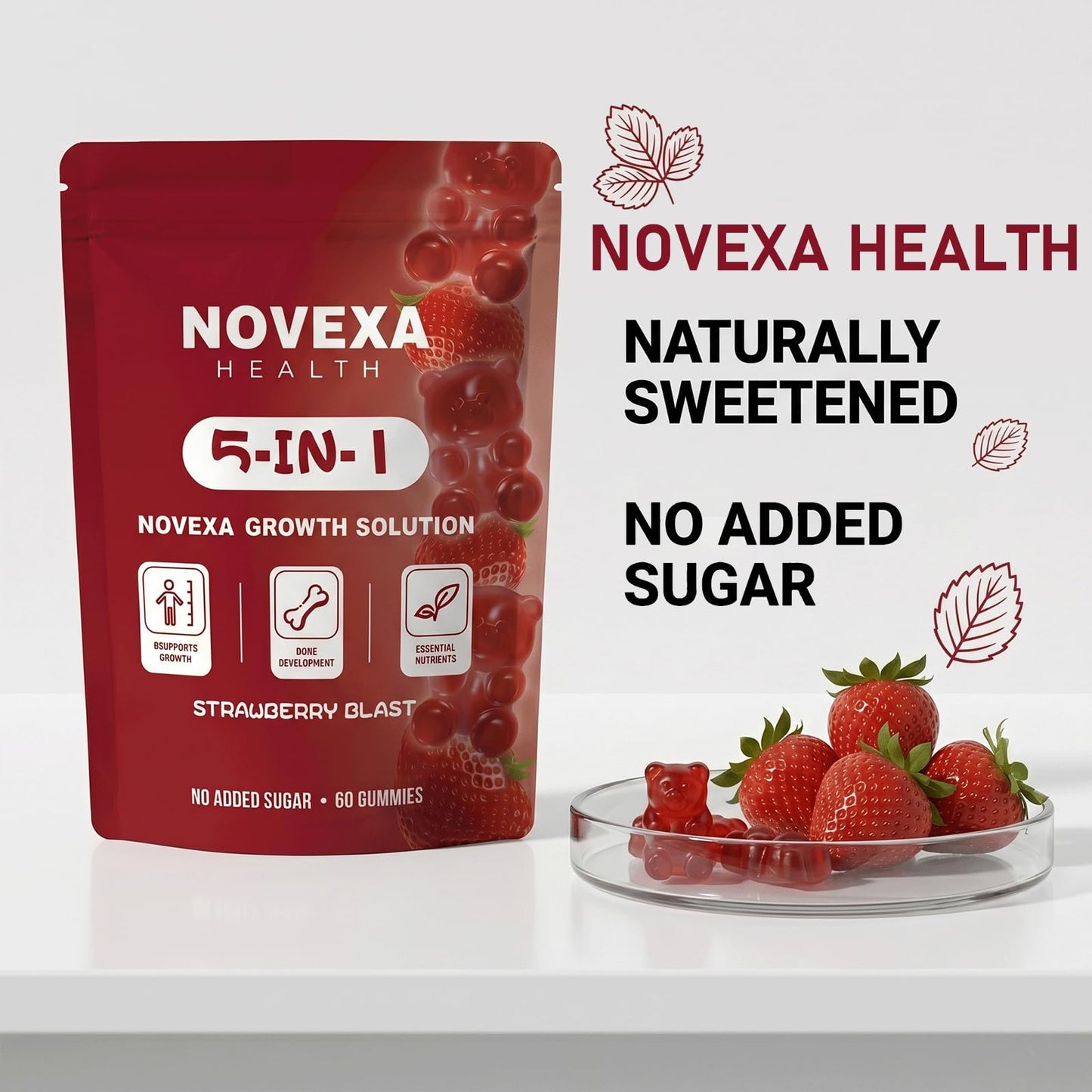 Novexa Health Novexa Growth Gummies 60-Count