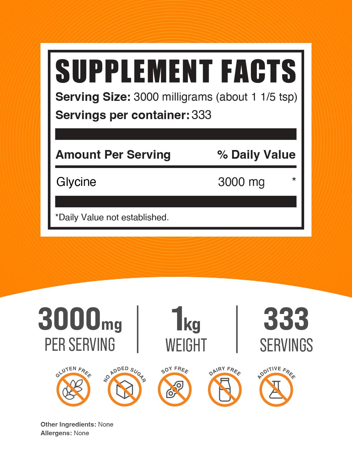 BulkSupplements Glycine 1kg + Taurine 500g Bundle Powder 70.4