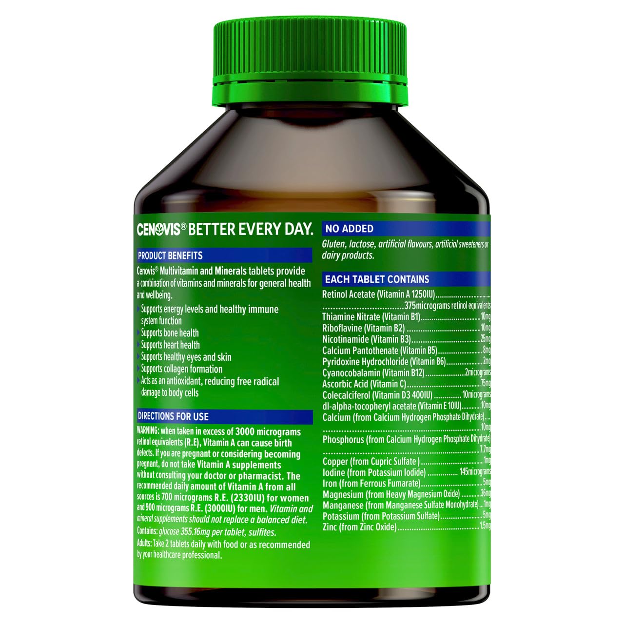 Cenovis Multivitamin and Minerals 200 Tablets
