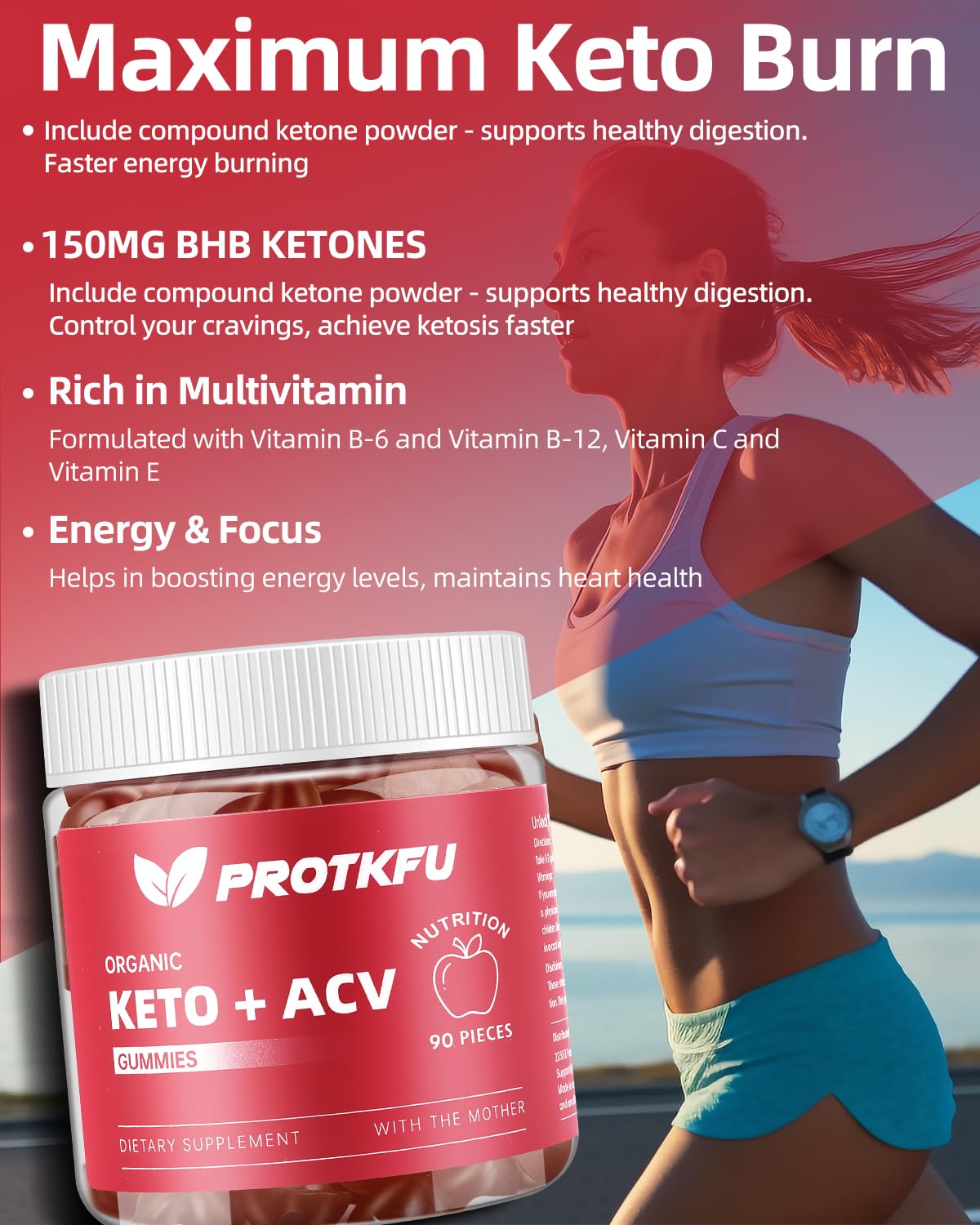 ProTKFU Keto ACV Gummies Gummy, 90 Count