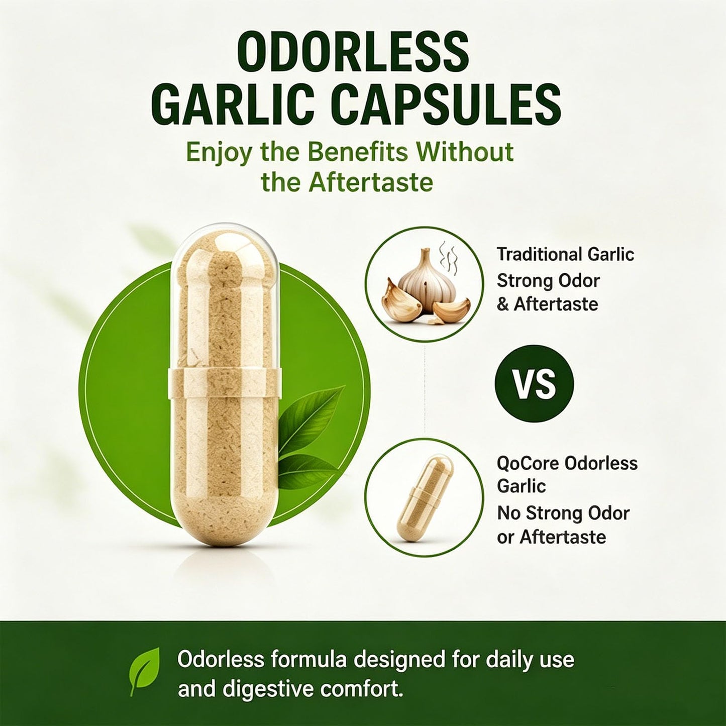 Glo7 SkinCare Qocore Aged Black Garlic 90 Capsules