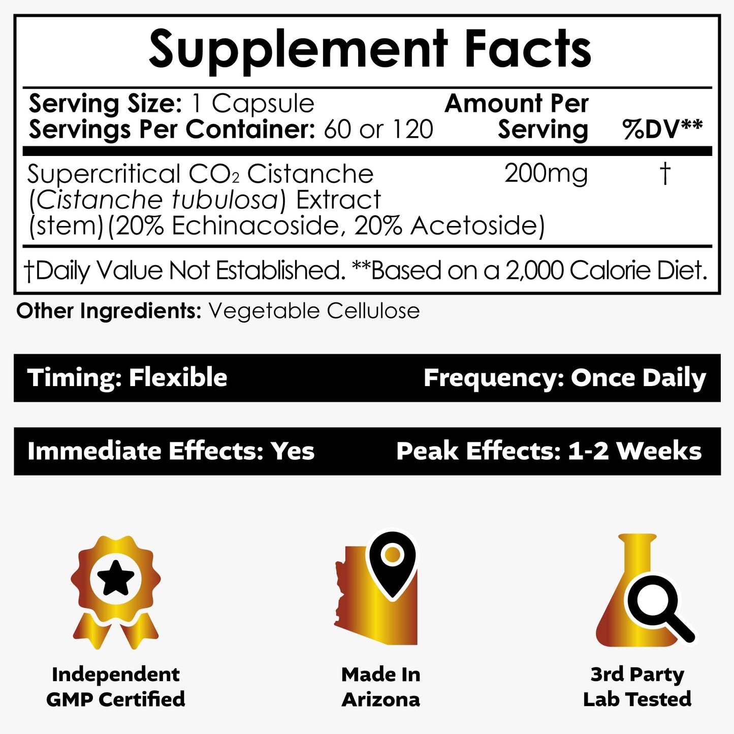 Nootropics Depot Cistanche Supercritical CO2 Extract Capsules, 60 Capsules