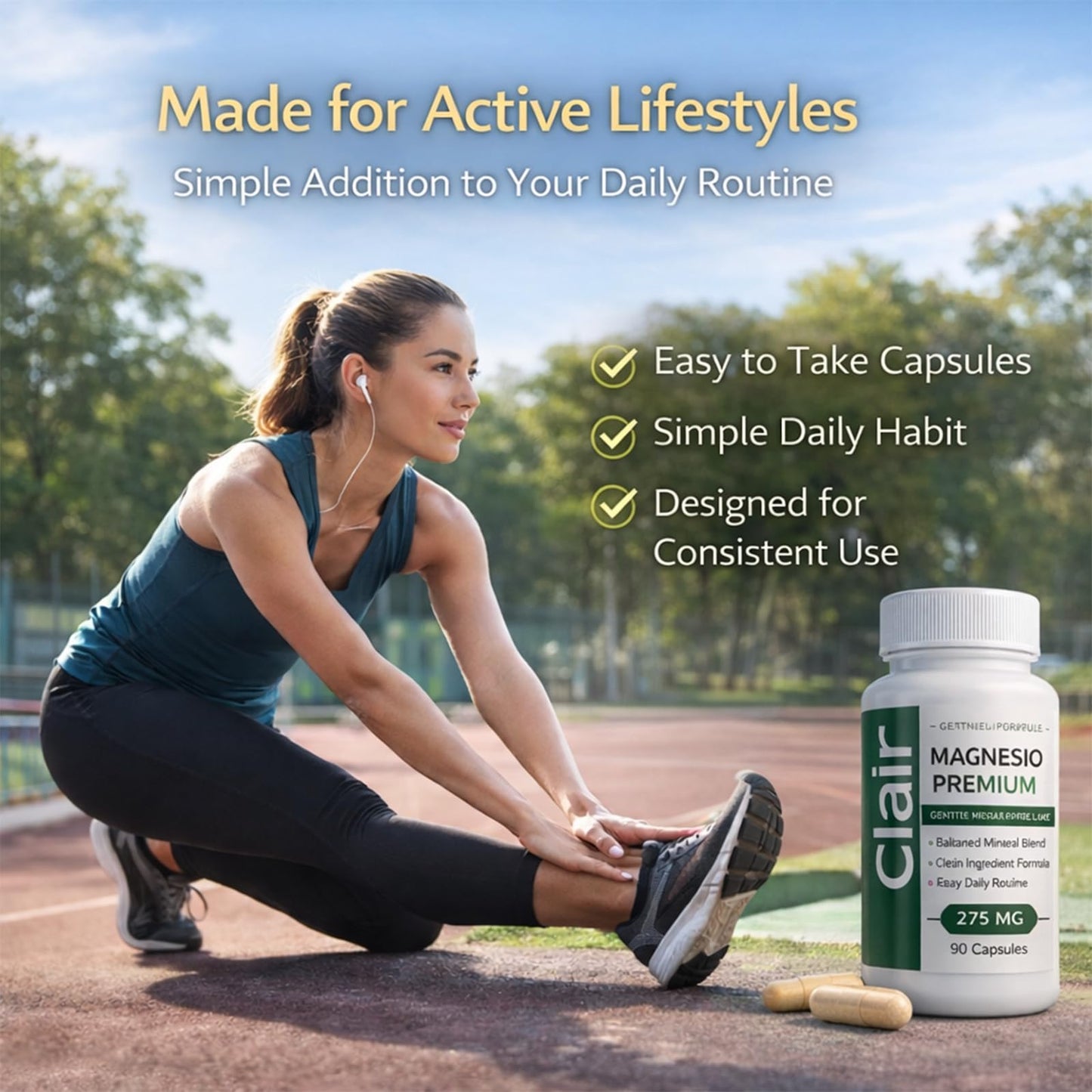 Clair Magnesio Magnesium Glycinate Capsules, 90 Capsules