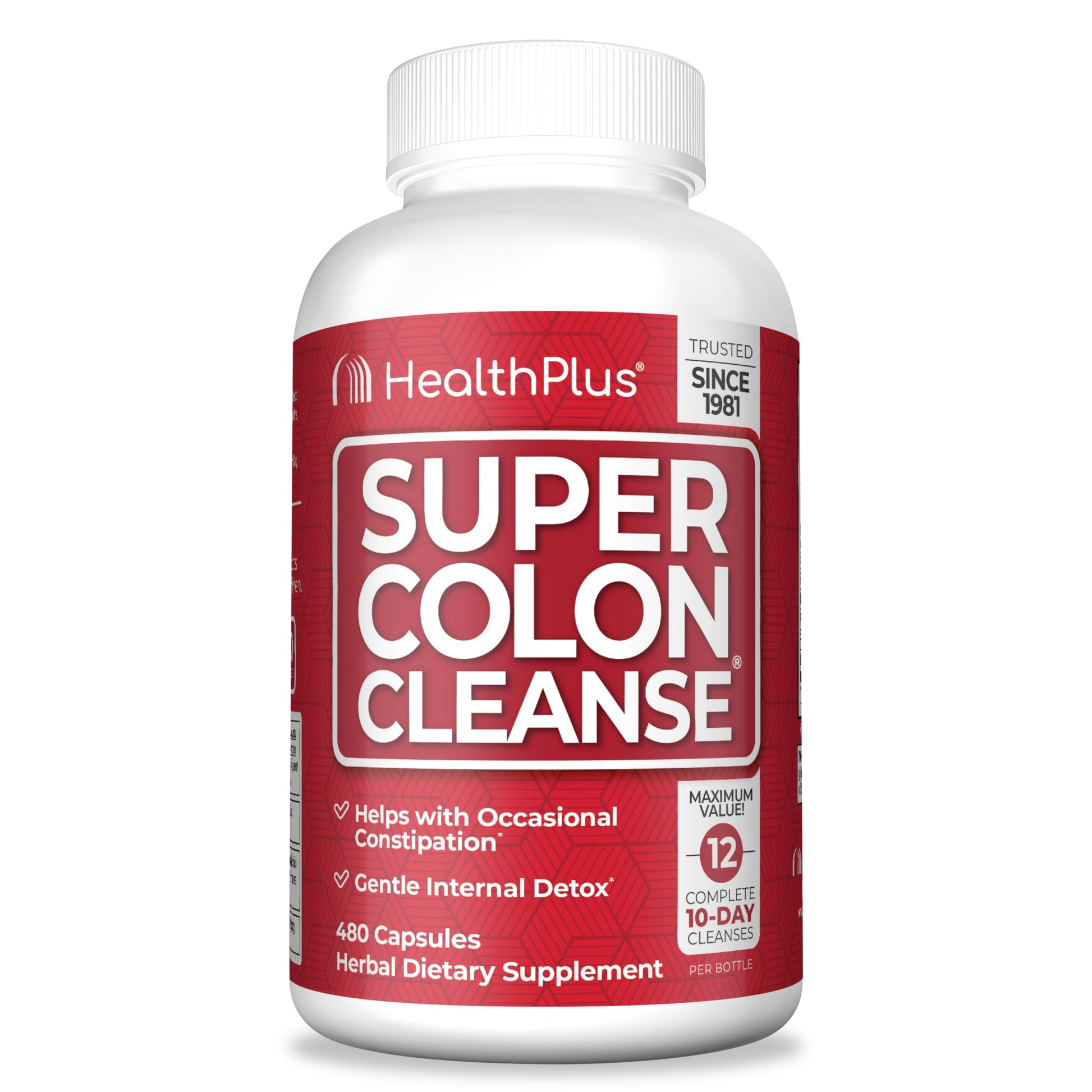 Health Plus Super Colon Cleanse Capsules 480 Count