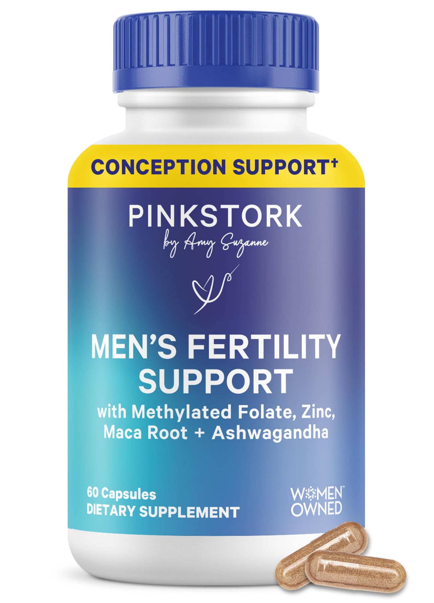 Pink Stork BlueStork Men's Fertility Support Capsules, 60 Count