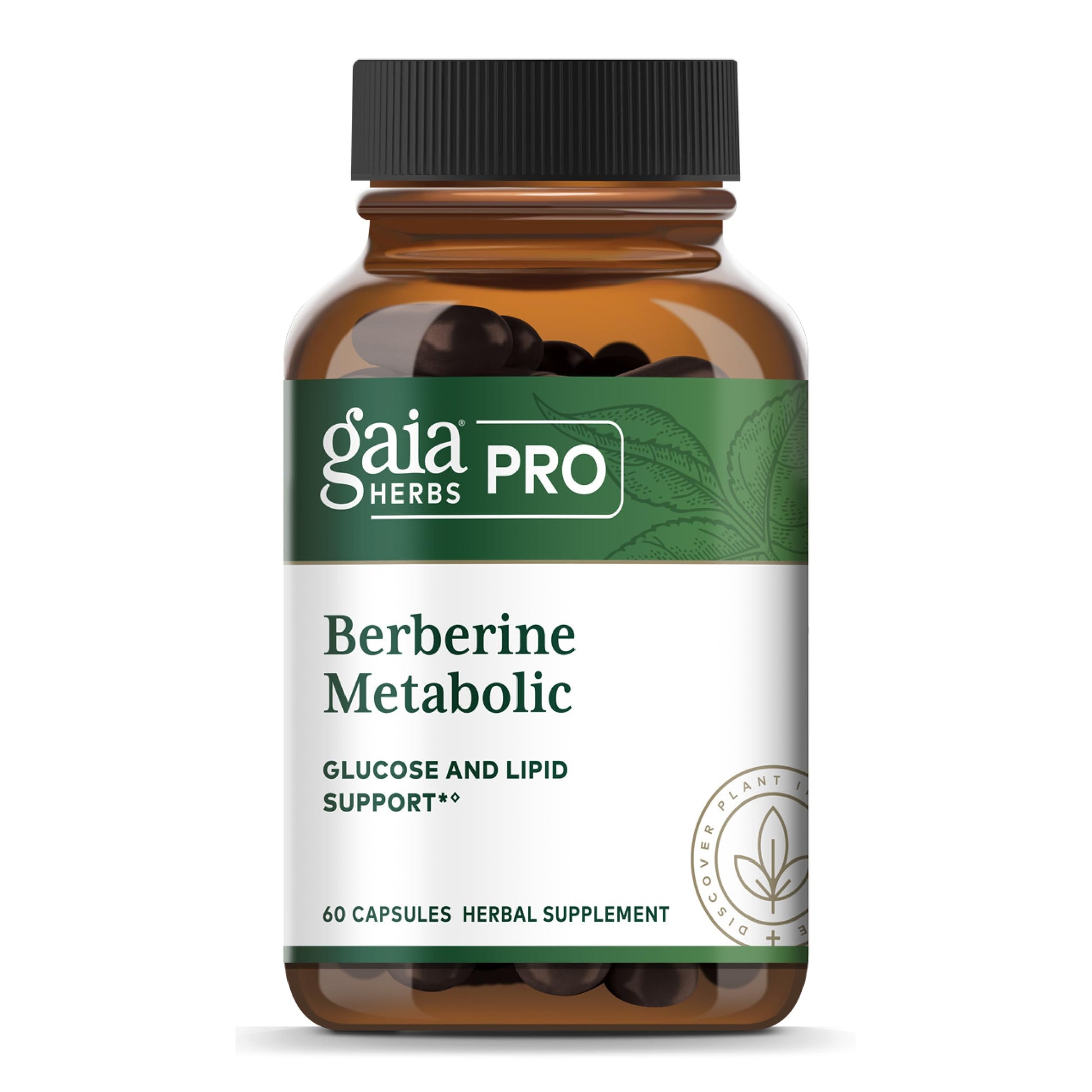 Gaia Herbs PRO Berberine Metabolic Supplement with Berberine HCI Capsule, 60 Count