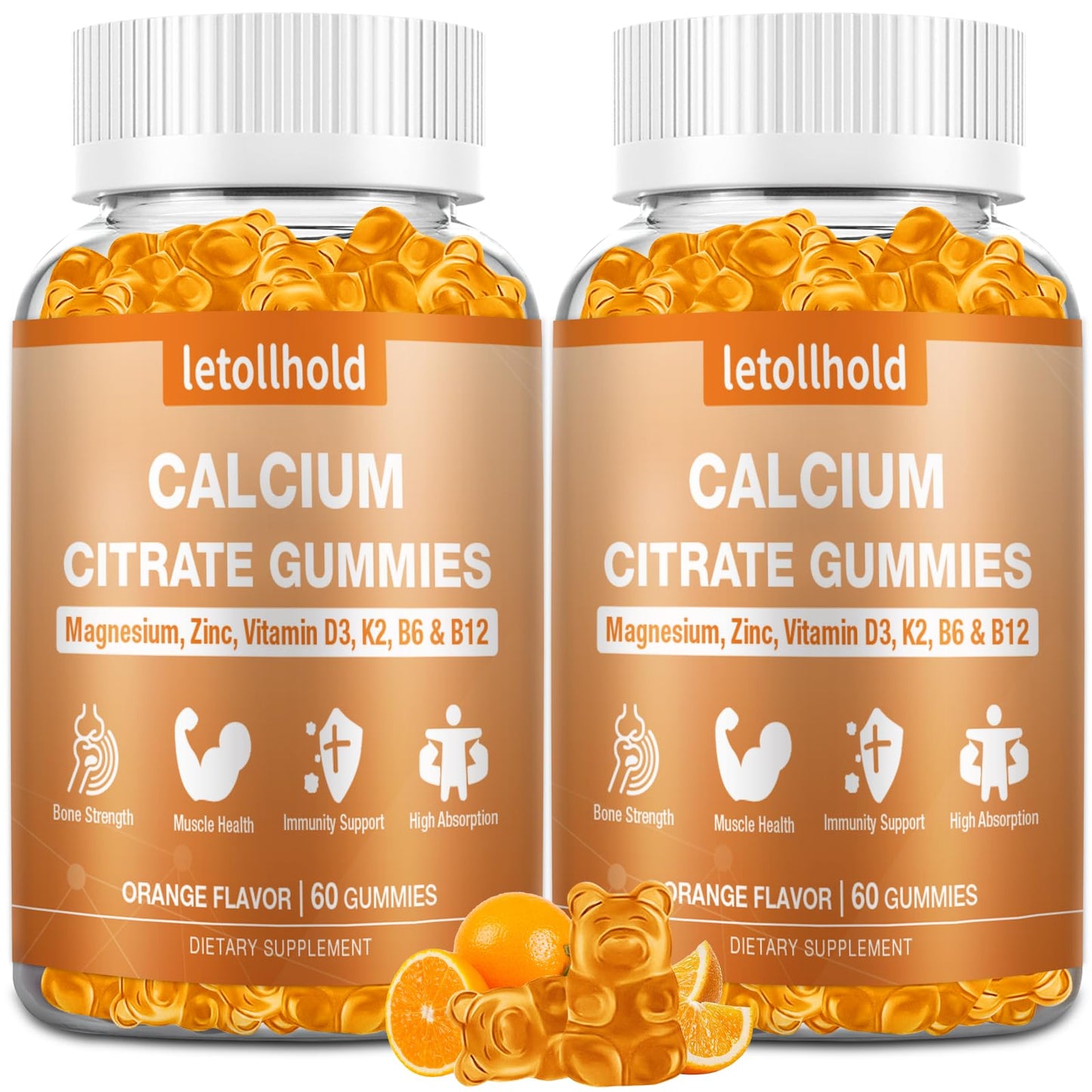 Letollhold Calcium Citrate Gummies 120 Gummies
