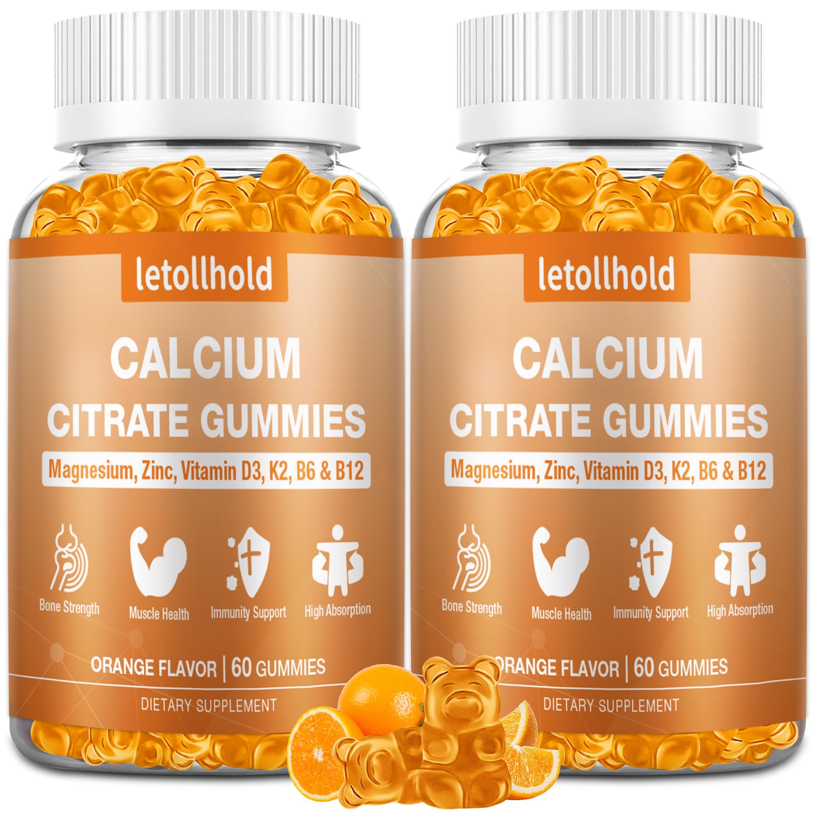 Letollhold Calcium Citrate Gummies 120 Gummies
