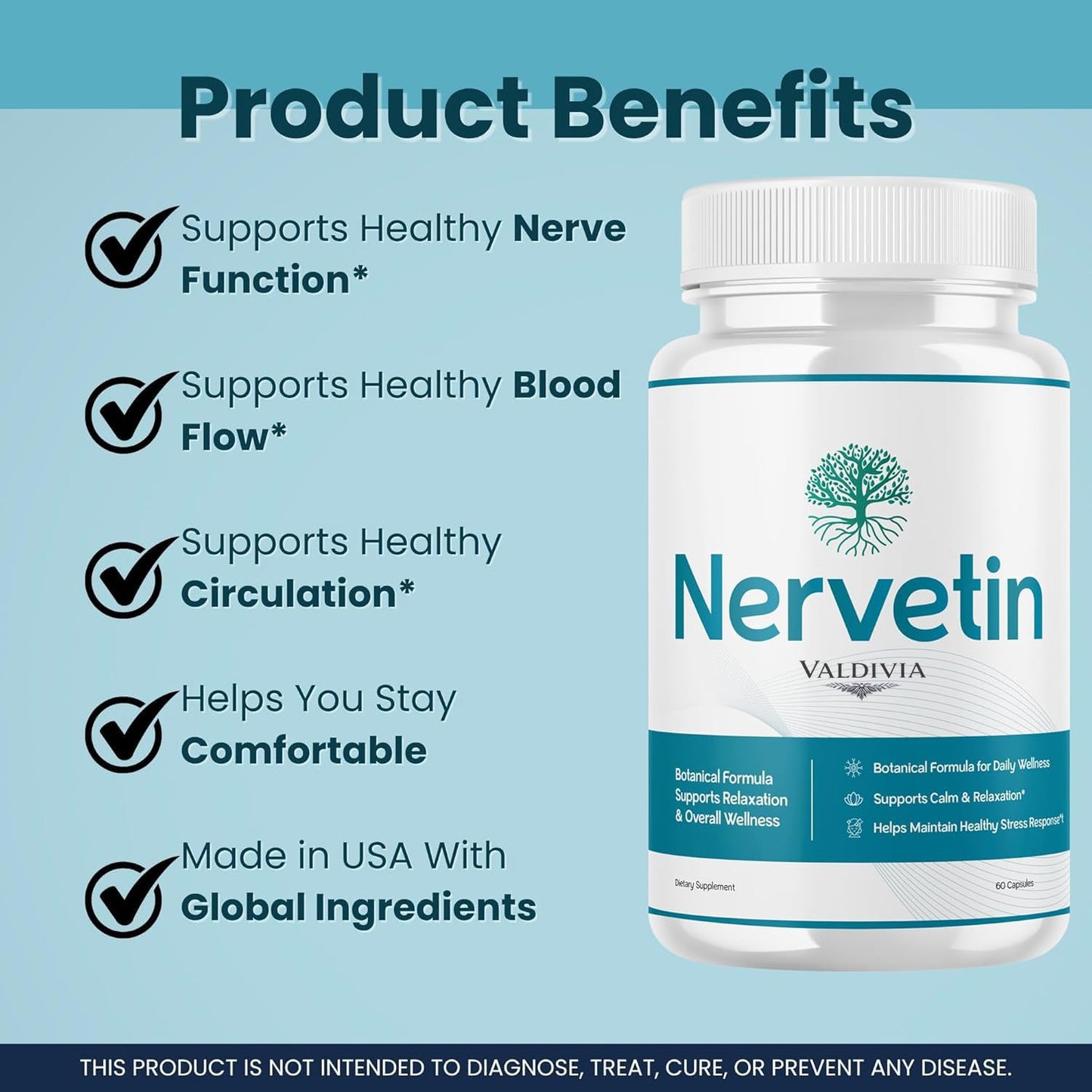 Valdivia Nervetin Capsules, 60 Count