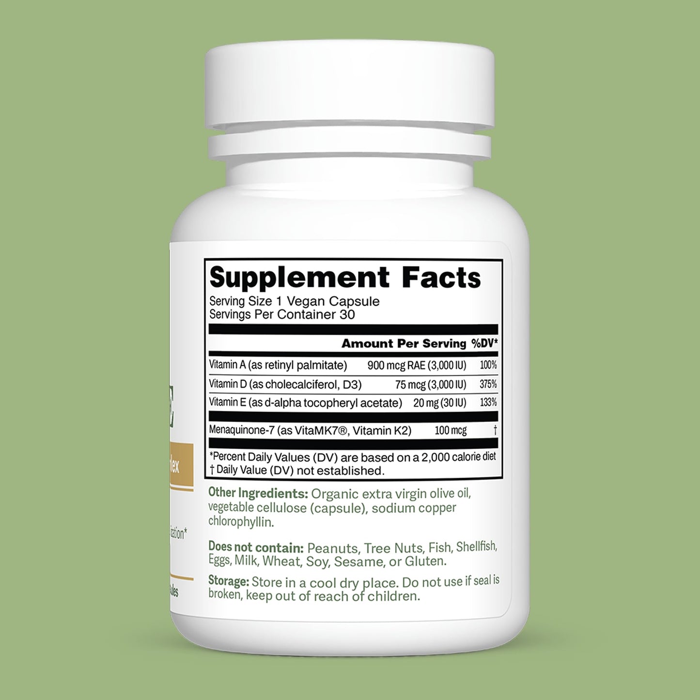 Dr. Murray Natural Products Vitamin K2-D3-A-E Liquid Vegan Capsules, 30 Count