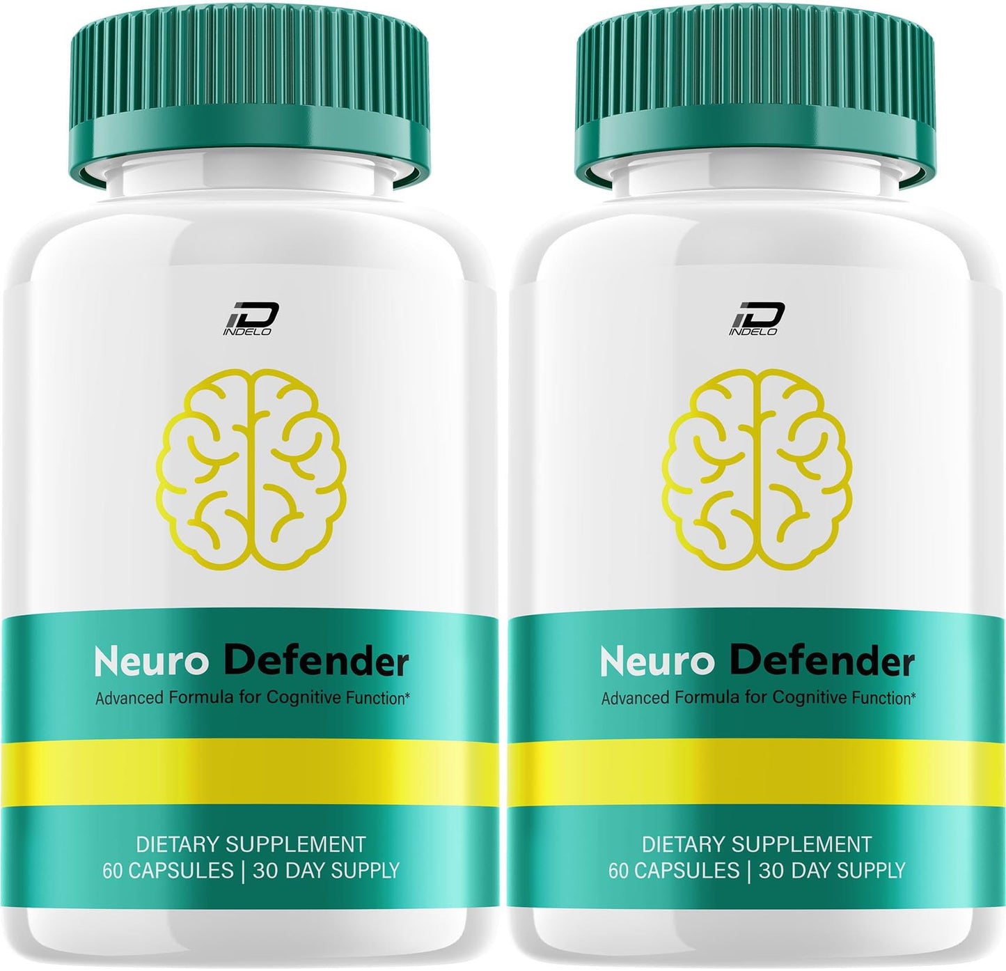 Indelo Neuro Defender Supplement Capsules, NeuroDefender Natural Blend Formula Focus Memory Support, 120 Capsules