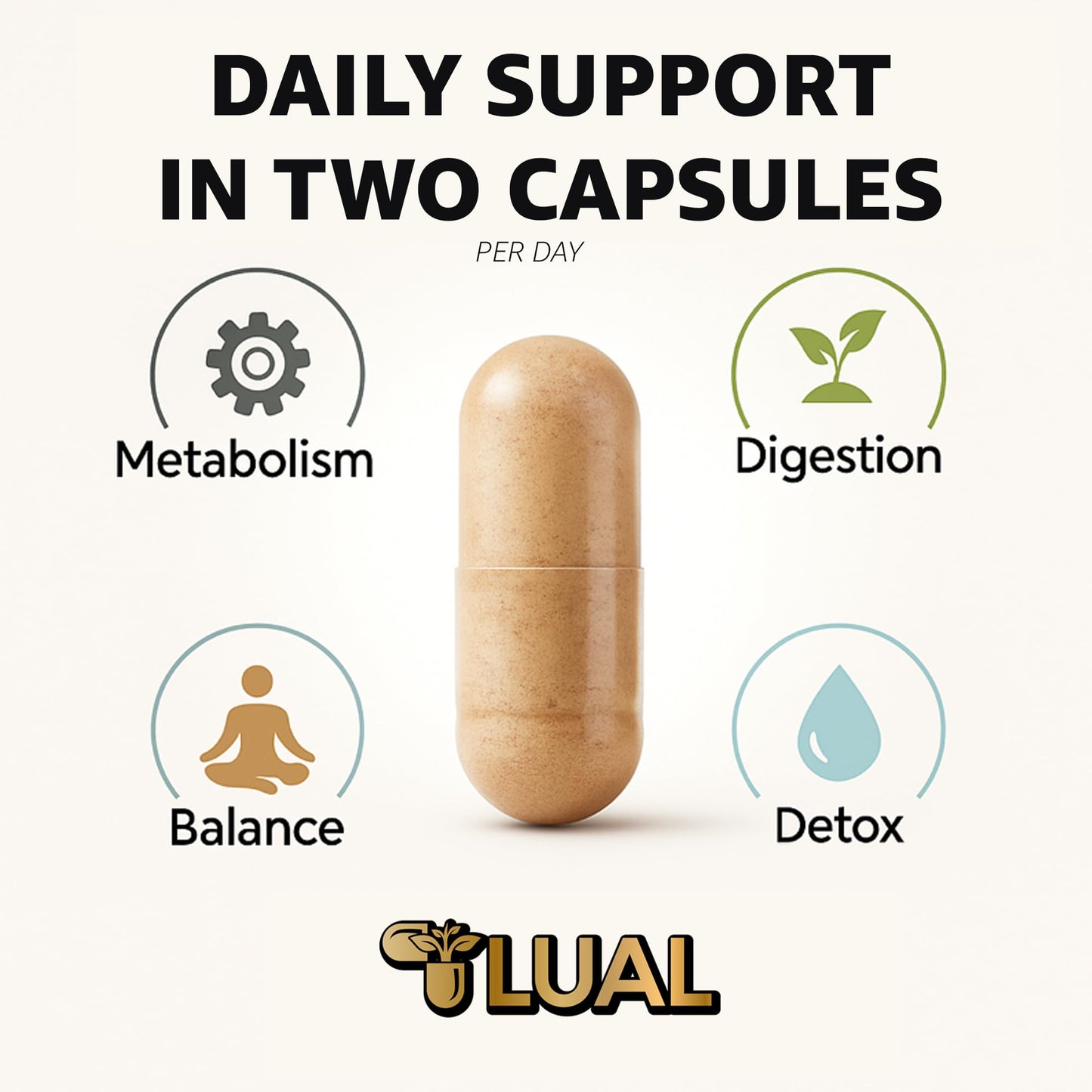 LUAL Cinnamon Supplement 1000mg Capsules, 400 Count