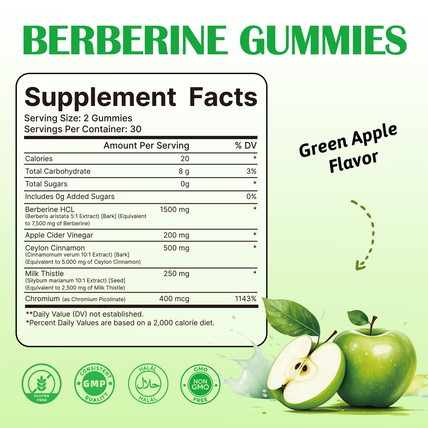 HEALOADING Berberine Gummies with Ceylon Cinnamon, 60 Gummies