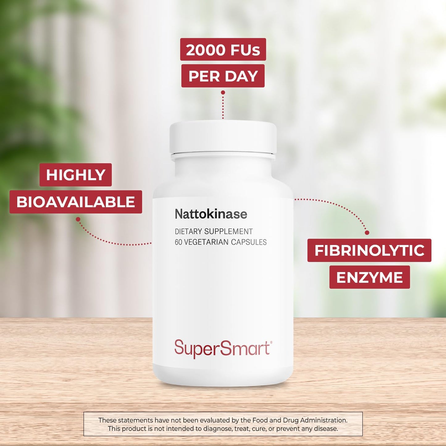 Supersmart Nattokinase 2000 FU Softgels, 60 Count
