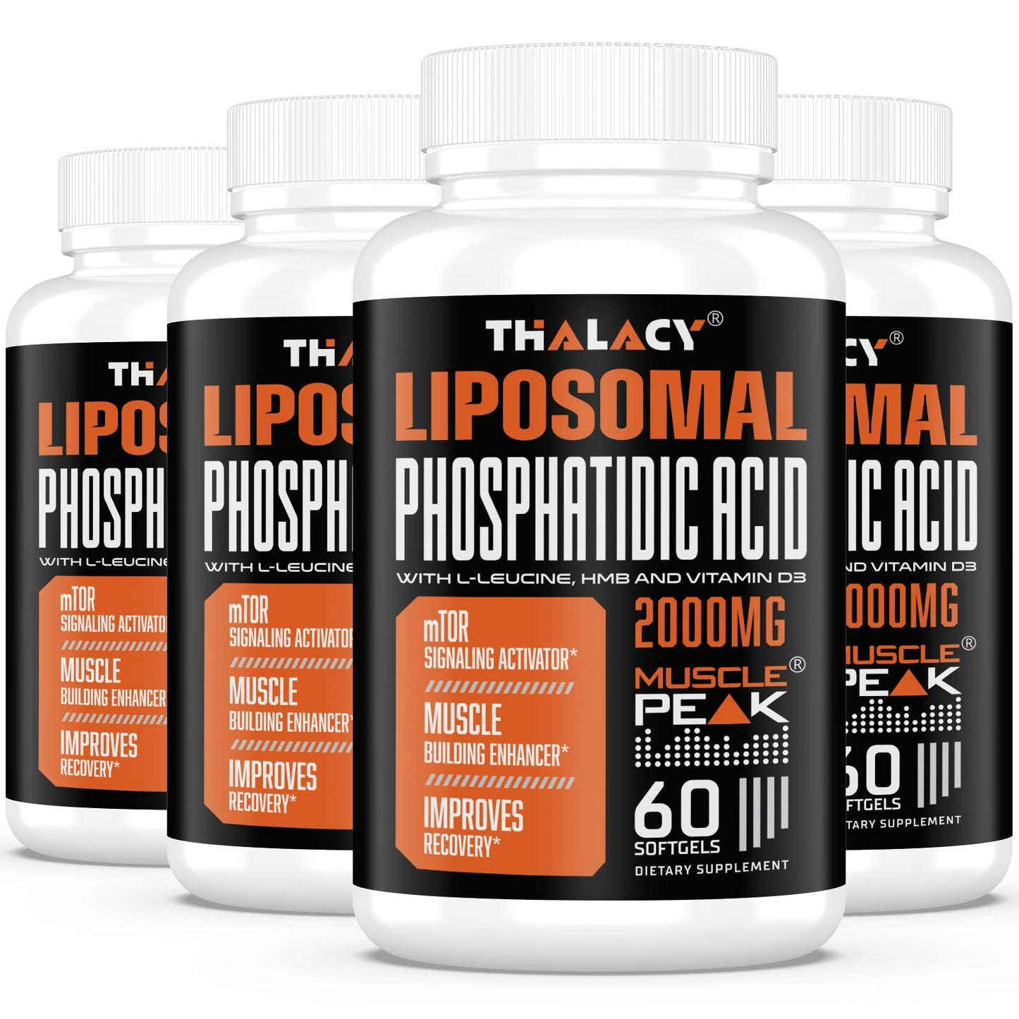 Thalacy 2000mg Liposomal Phosphatidic Acid Muscle Builder Softgels, 240 Count