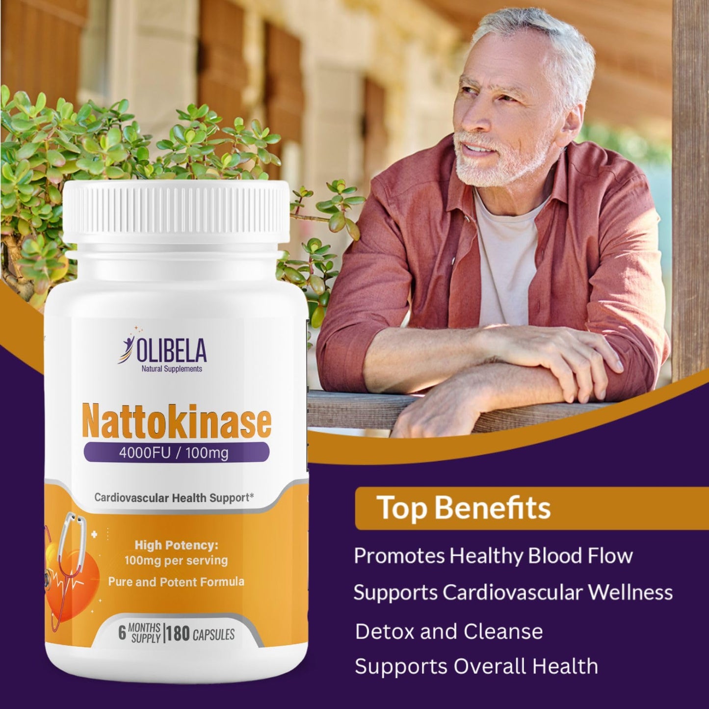 OLIBELA Nattokinase 4000FU Capsules 180