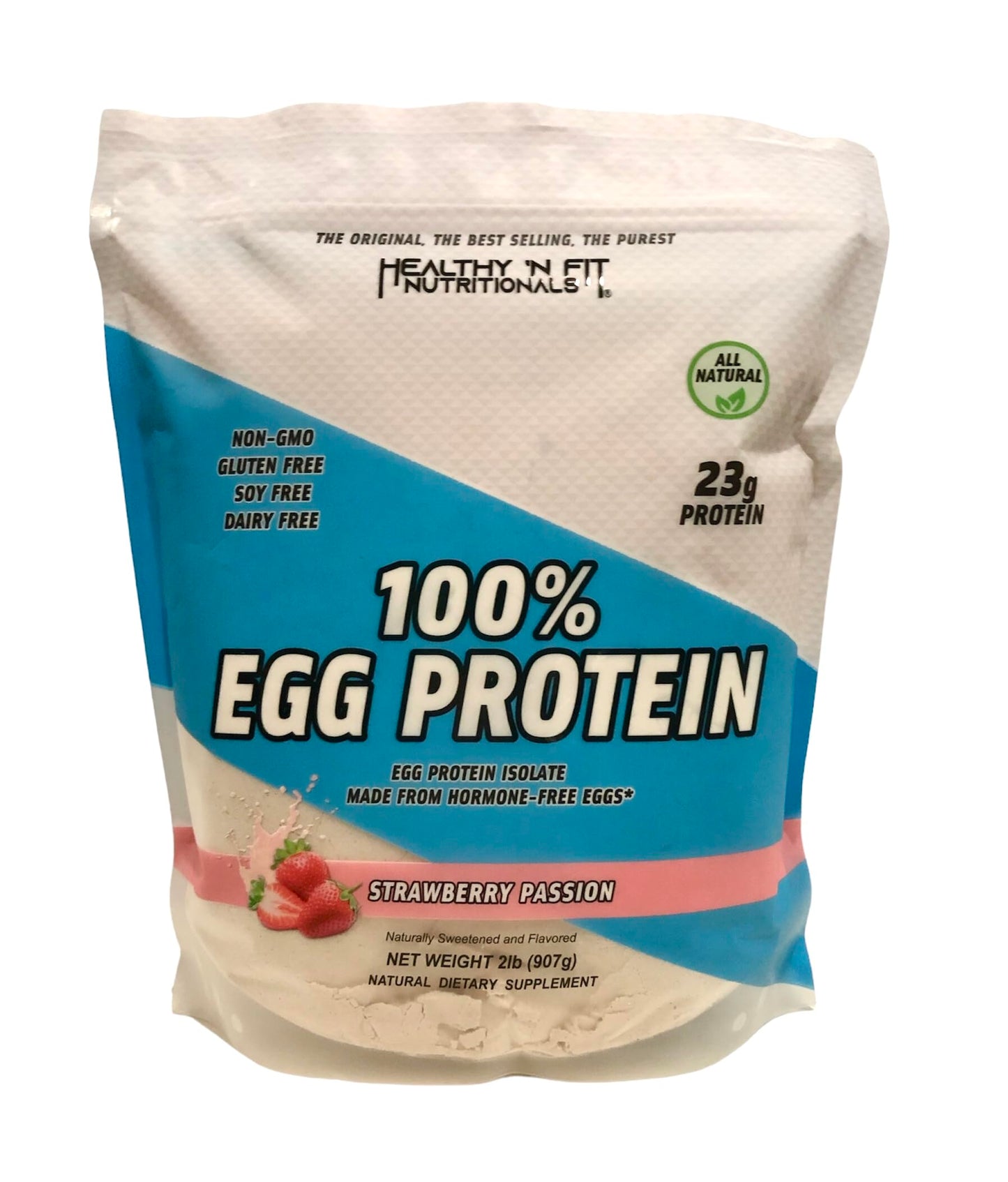 Healthy 'N Fit 100% Egg Protein Powder Strawberry 12 oz
