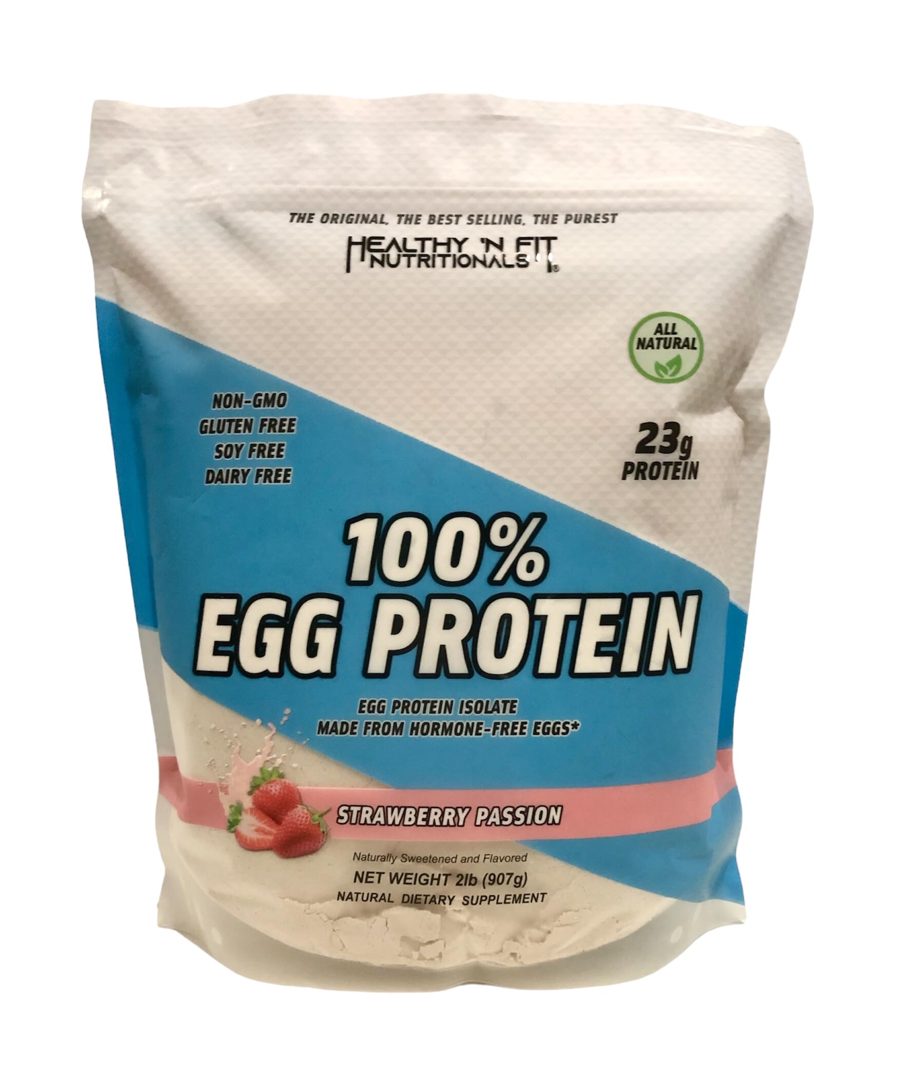 Healthy 'N Fit 100% Egg Protein Powder Strawberry 12 oz